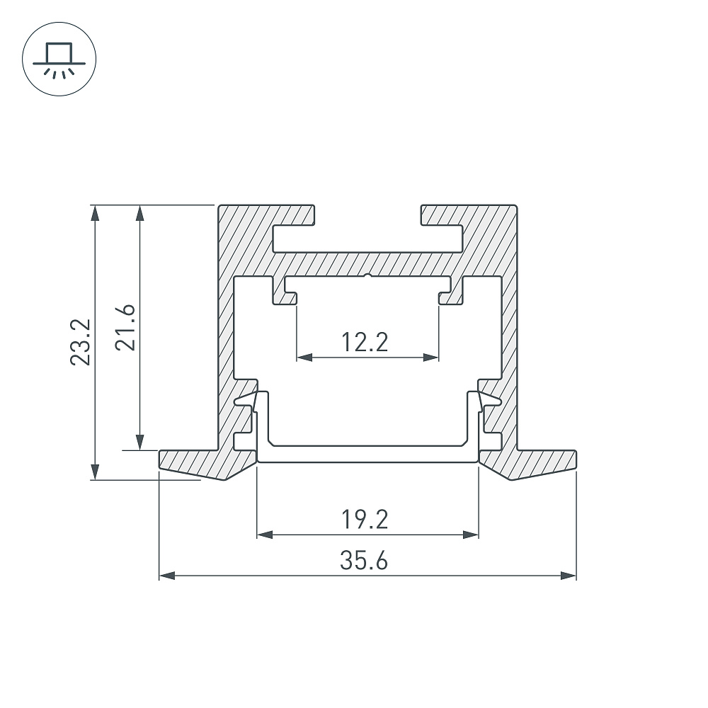 Arlight SL-LINE-3523-F — Профиль (Встраиваемый)