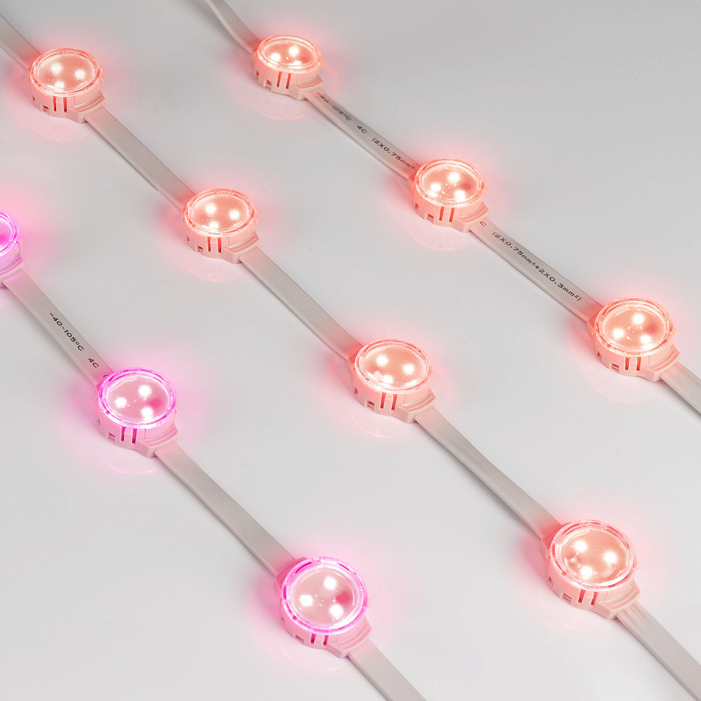 Arlight SOLEX-SPI-3535 — герметичные светодиодные модули, RGB, SMD 3535, 12 В, SPI, RT16703, с разъёмом, обход пикселя, с держателем