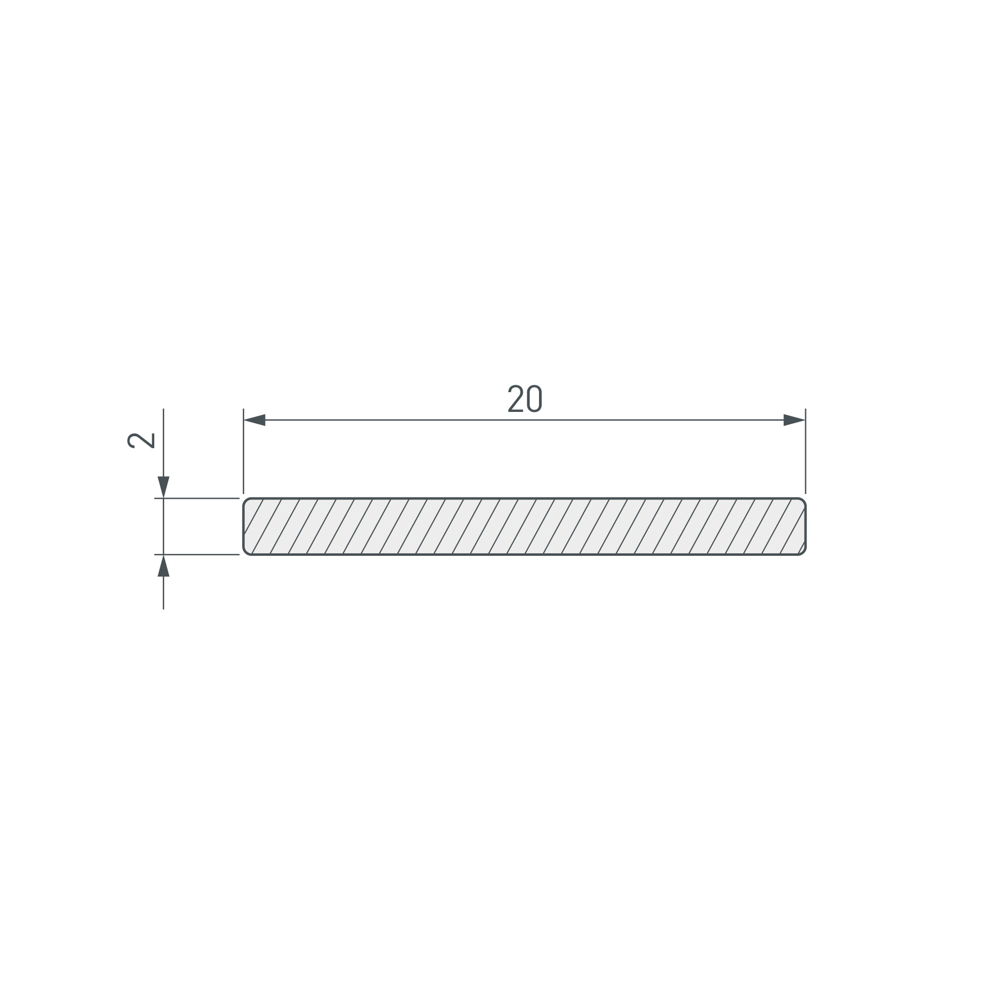 Профиль Полоса ARH-W20-3000 WHITE (Arlight, Алюминий)
