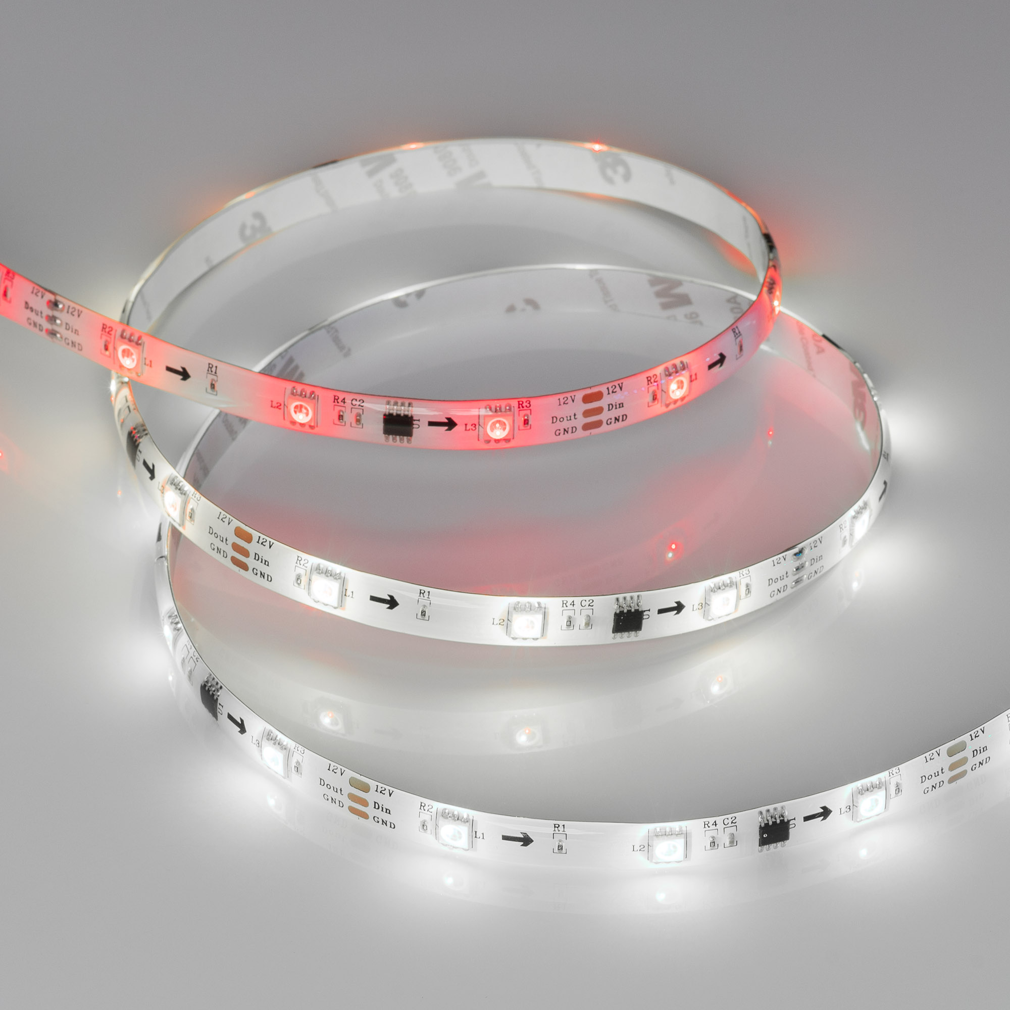 Arlight SPI B30 — Гибкая светодиодная лента — SPI_RGB [каналы: 30; исполнение: SE; протокол: SPI; герметизация: Силикон, заливка сверху прозр. округл. - SE; высота, мм: 3.0; питание, В: 12.0; ширина, мм: 10.0]