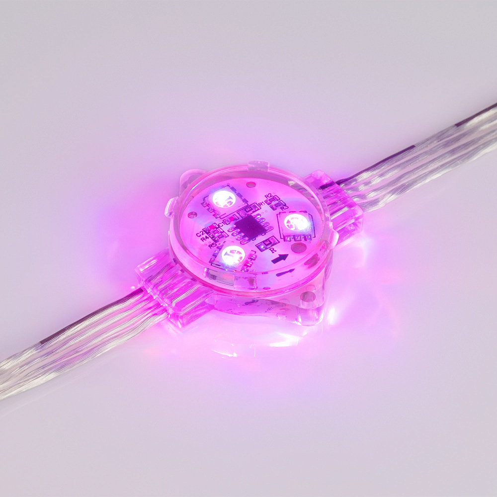 Arlight VISOR-SPI-5060 — герметичные светодиодные модули, RGB, SMD 5060, 12 В, SPI, SM16703, с разъёмом, обход пикселя, с держателем