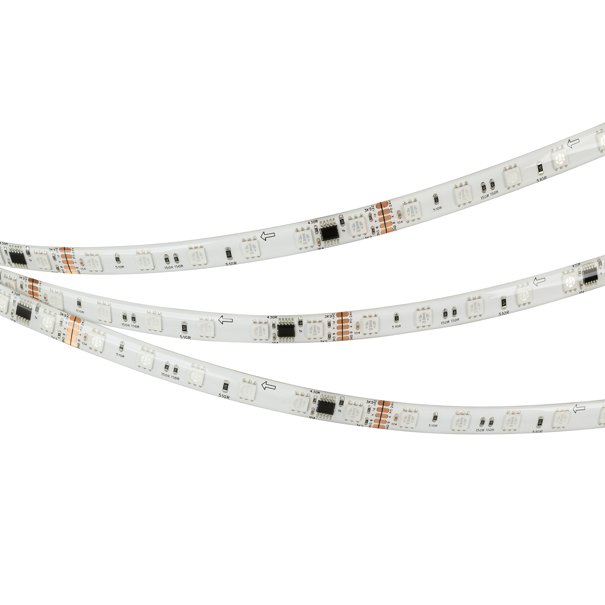 Лента герметичная DMX-SE-B60-10mm 24V RGB-PX6 (14 W/m, IP65, 5m) (Arlight, -)