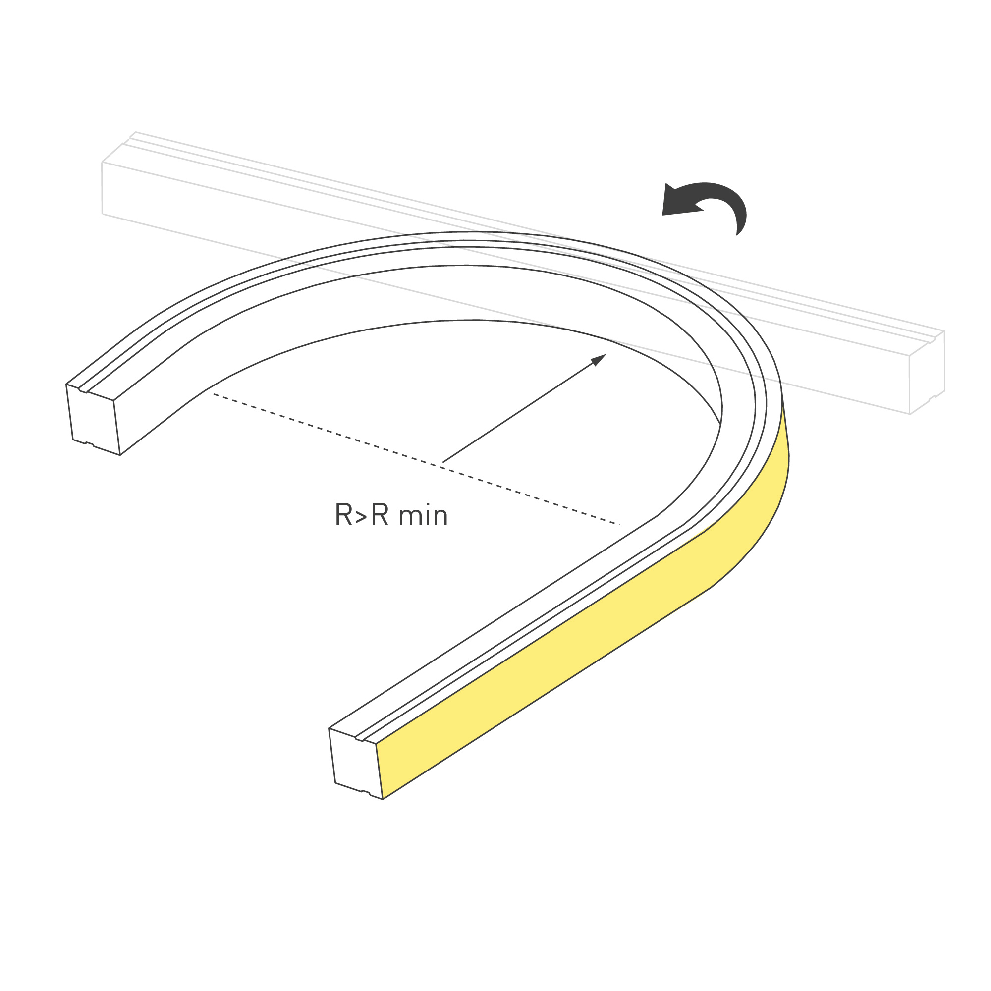 Гибкий неон Лента герметичная MOONLIGHT-TOP-A140-13x12mm 24V Warm3000 (9.6 W/m, IP67, 2835, 0.5m) (Arlight, Образец)
