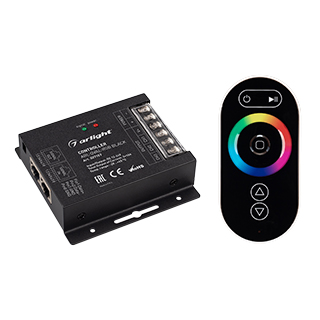 Arlight ARL-OVAL-RGB — Комплект RGB-контроллера 3x10A с овальным RF-пультом и RJ45