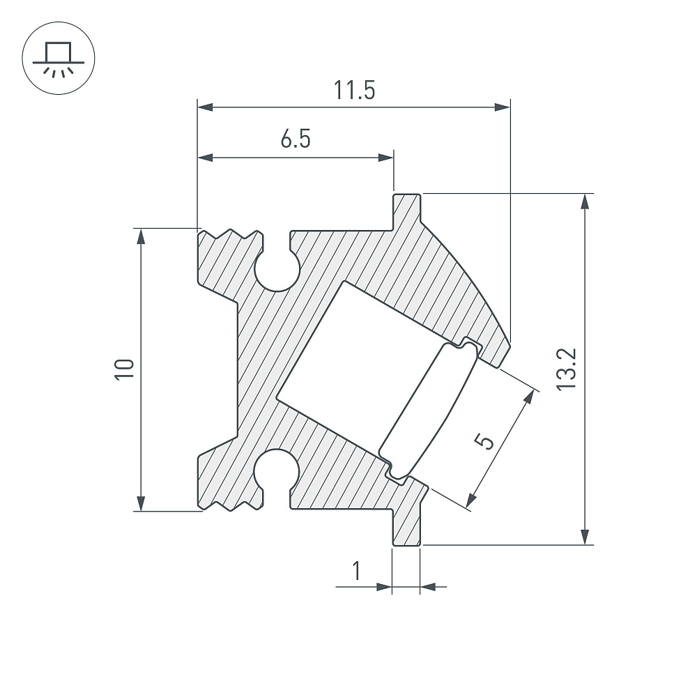 Arlight SL-BEVEL-H12-F13 — Профиль (Встраиваемый)