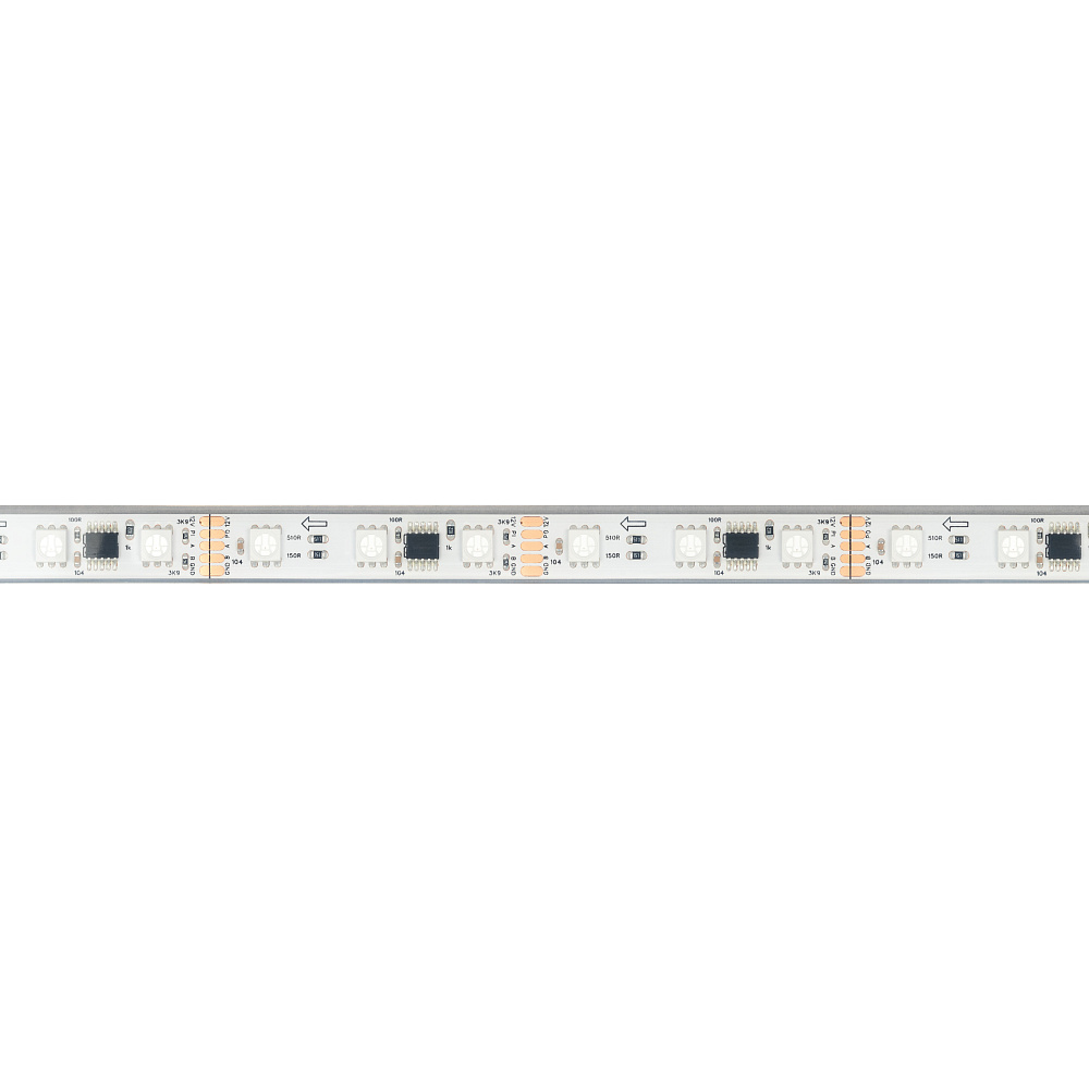 Arlight DMX B60 — Гибкая светодиодная лента — DMX_RGB [каналы: 60; исполнение: PFS; протокол: DMX; герметизация: Силикон, экструзия прозр. прямоуг. - PFS; высота, мм: 5.0; питание, В: 12.0; ширина, мм: 12.0]