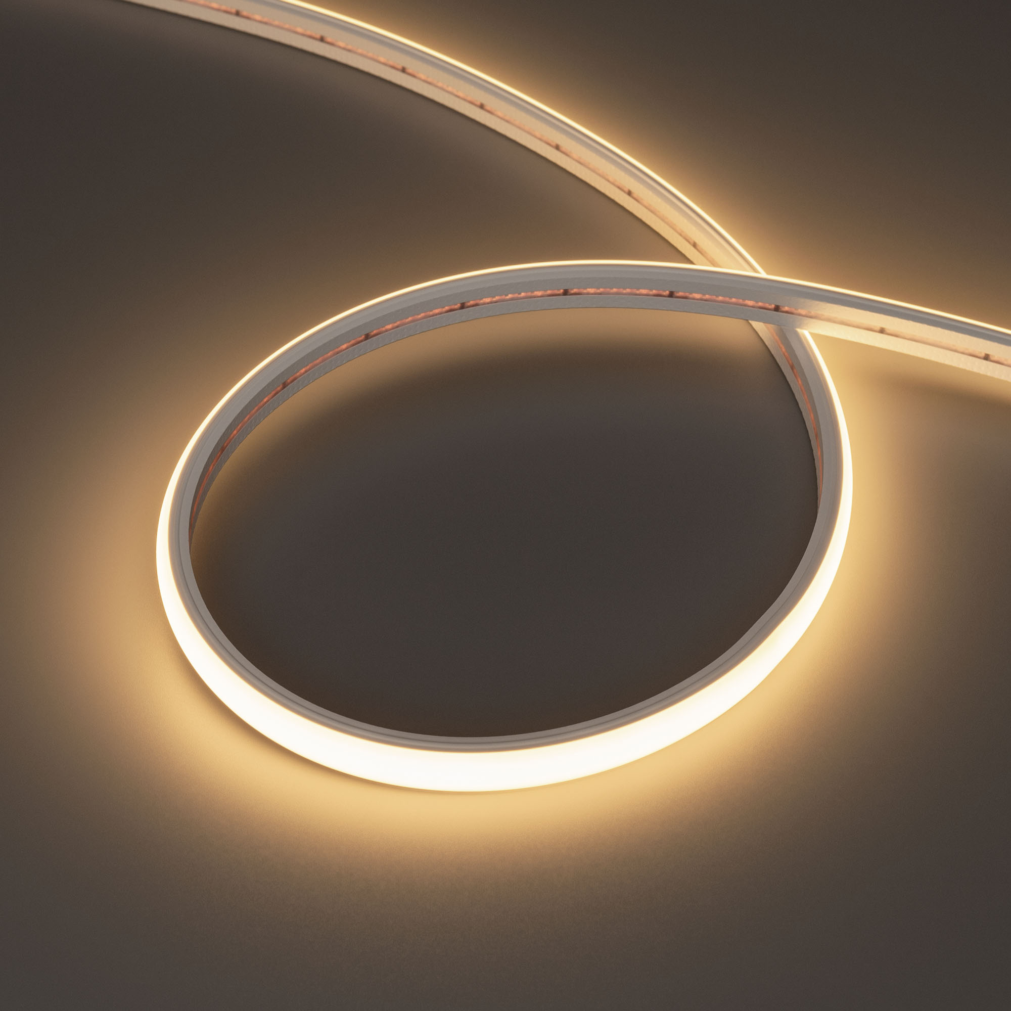 Гибкий неон Лента герметичная MOONLIGHT-TOP-X320-11x7mm 24V Warm3000 (10 W/m, IP65, CSP, 0,5m, wire x1) (Arlight, Образец)