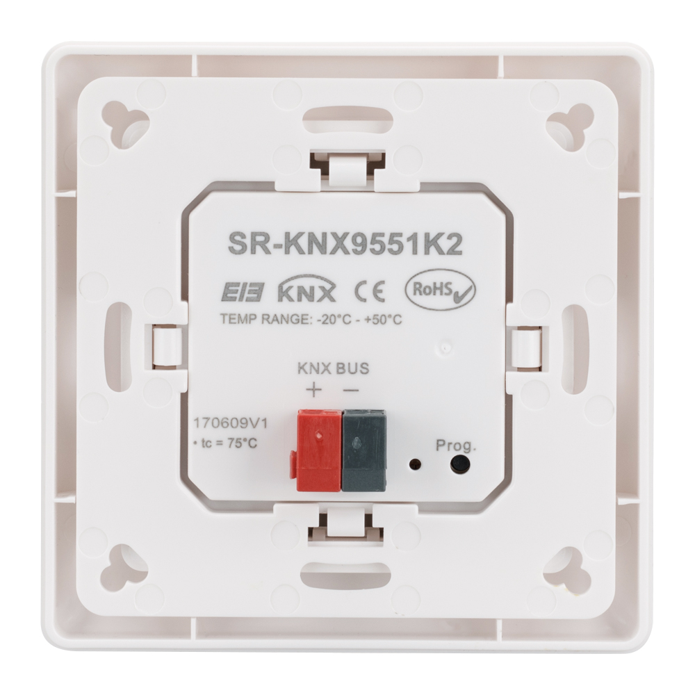 Arlight KNX Knob SR-KN9551K2-UP — Встраиваемая настенная кнопочная панель KNX, 2 клавиши [KNX (шина DC 21-30V)]