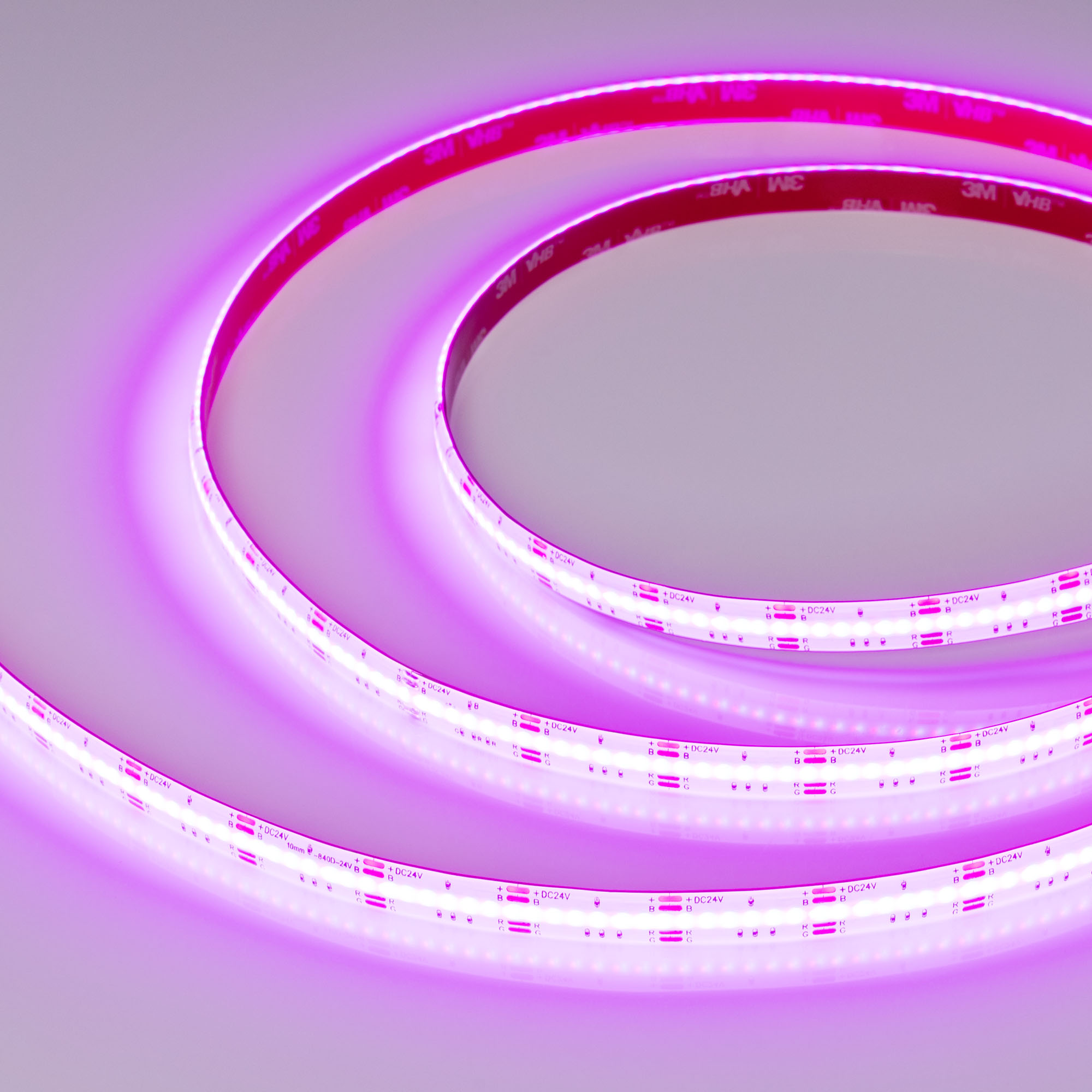 Arlight COB X840 — Гибкая светодиодная лента — RGB [каналы: 3; исполнение: SE; герметизация: Силикон, заливка сверху прозр. округл. - SE; высота, мм: 4.0; питание, В: 24.0; ширина, мм: 10.0]