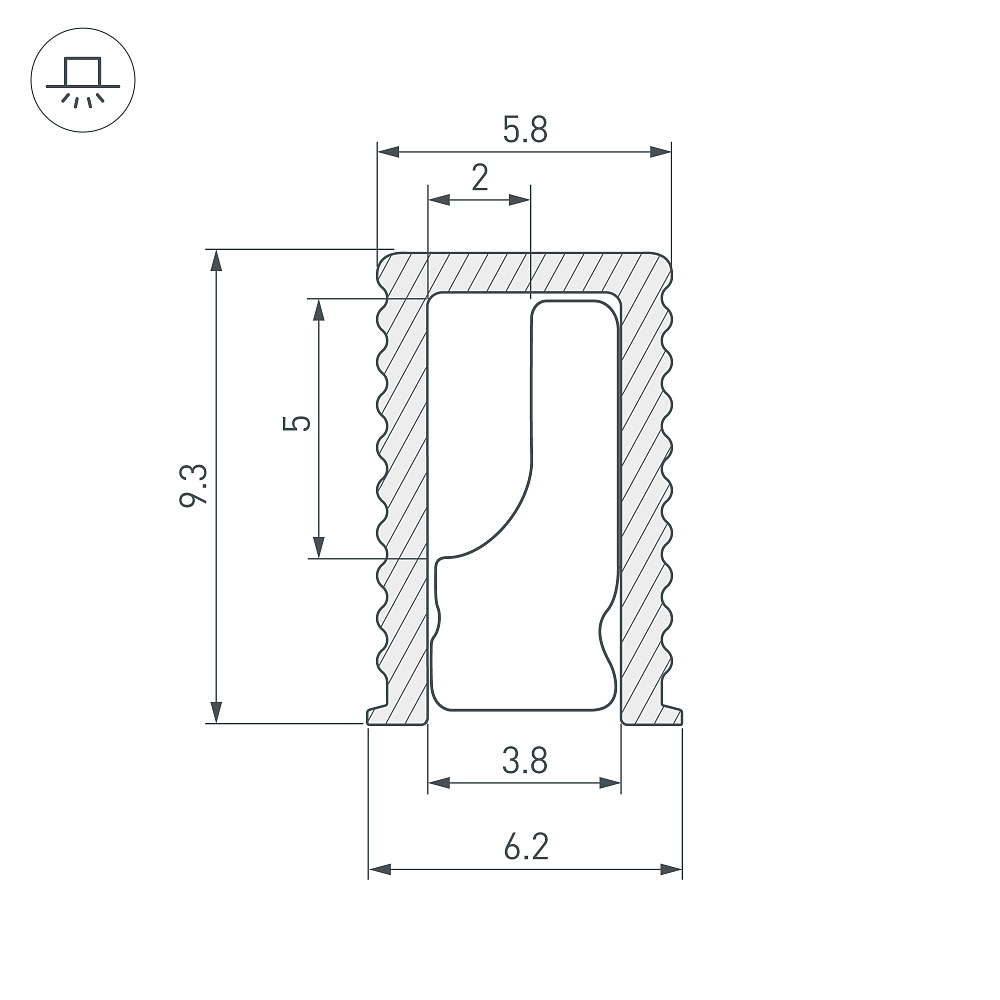 Arlight SL-MINI-6-H9 — Профиль (Встраиваемый)
