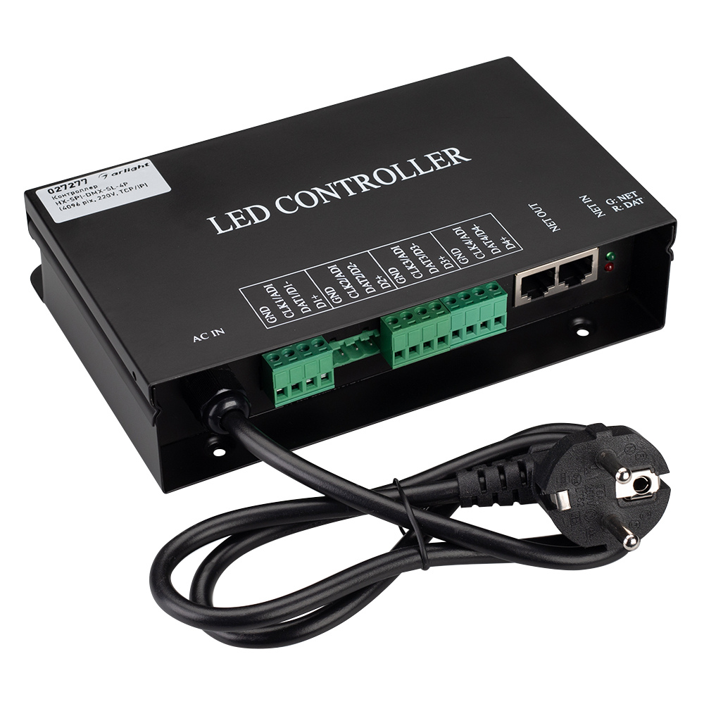 Arlight HX-SPI-DMX-SL-4P — ведомый контроллер SPI/DMX512, TCP/IP и ArtNet