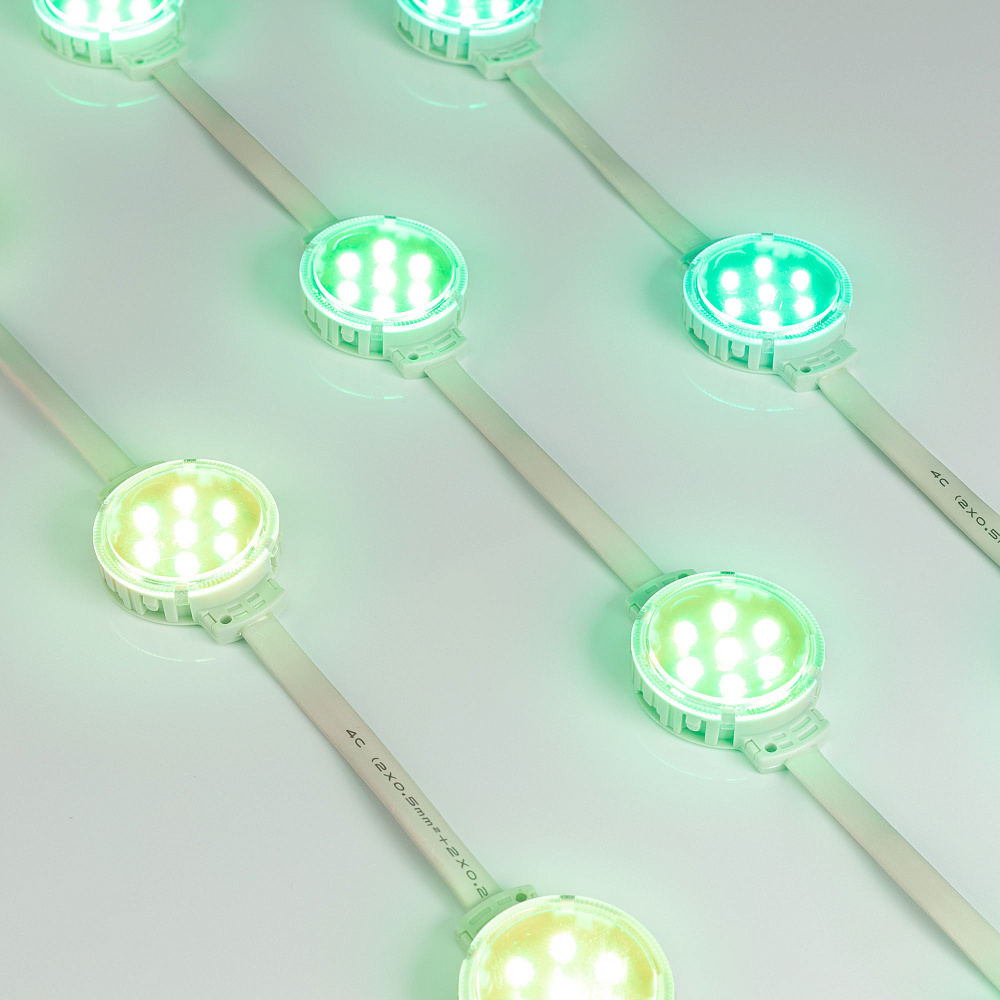 Arlight SPI-F7-D50 — герметичные светодиодные модули, RGB, SMD 3535, 24 В, SPI, MT26803, с разъёмом