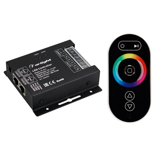 Arlight VT-S17 — Комплект RGBW-контроллера 4x6A с овальным RF-пультом с сенсорным кольцом