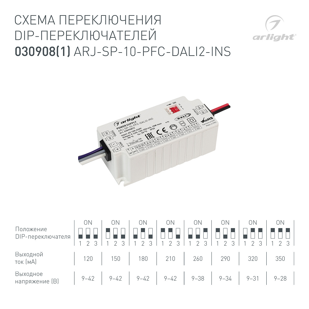 Arlight ARJ-SP-DALI2-INS — Диммируемый источник тока