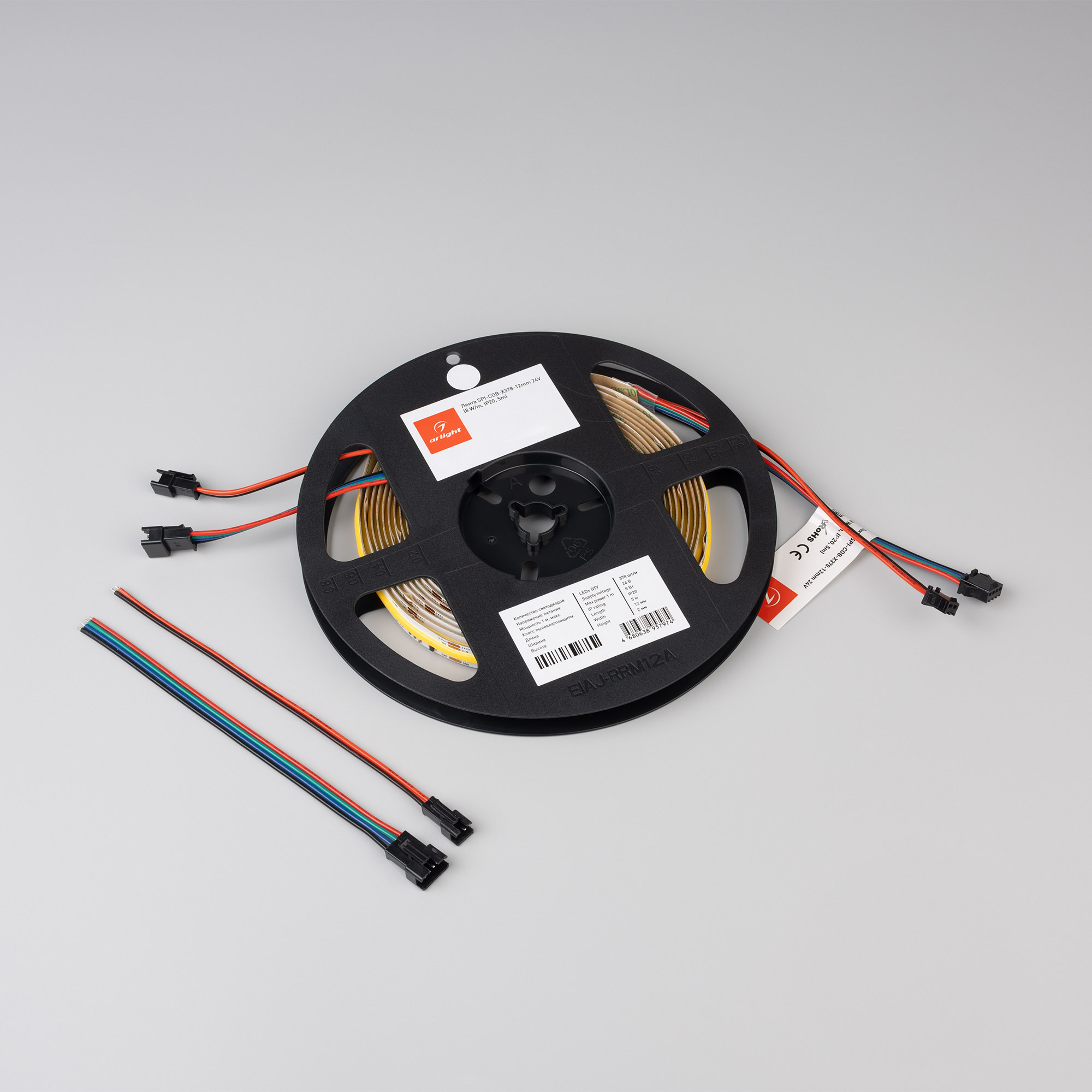 Arlight SPI COB X378 — Гибкая светодиодная лента — SPI_MONO [каналы: 18; протокол: SPI; питание, В: 24.0; ширина, мм: 12.0]