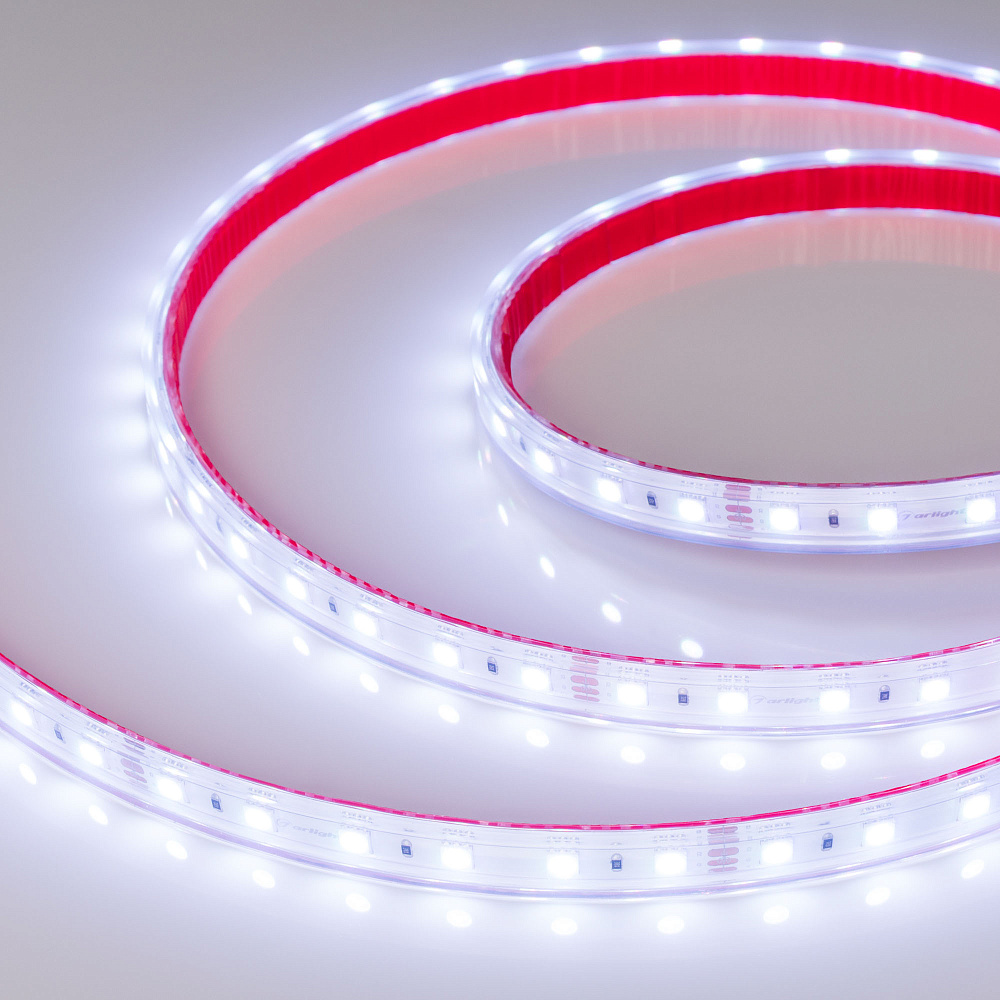 Arlight RTW B60 — Гибкая светодиодная лента — RGB [каналы: 3; исполнение: PS; герметизация: Силикон, экструзия прозр. прямоуг. - PS; высота, мм: 5.0; питание, В: 24.0; ширина, мм: 12.0]