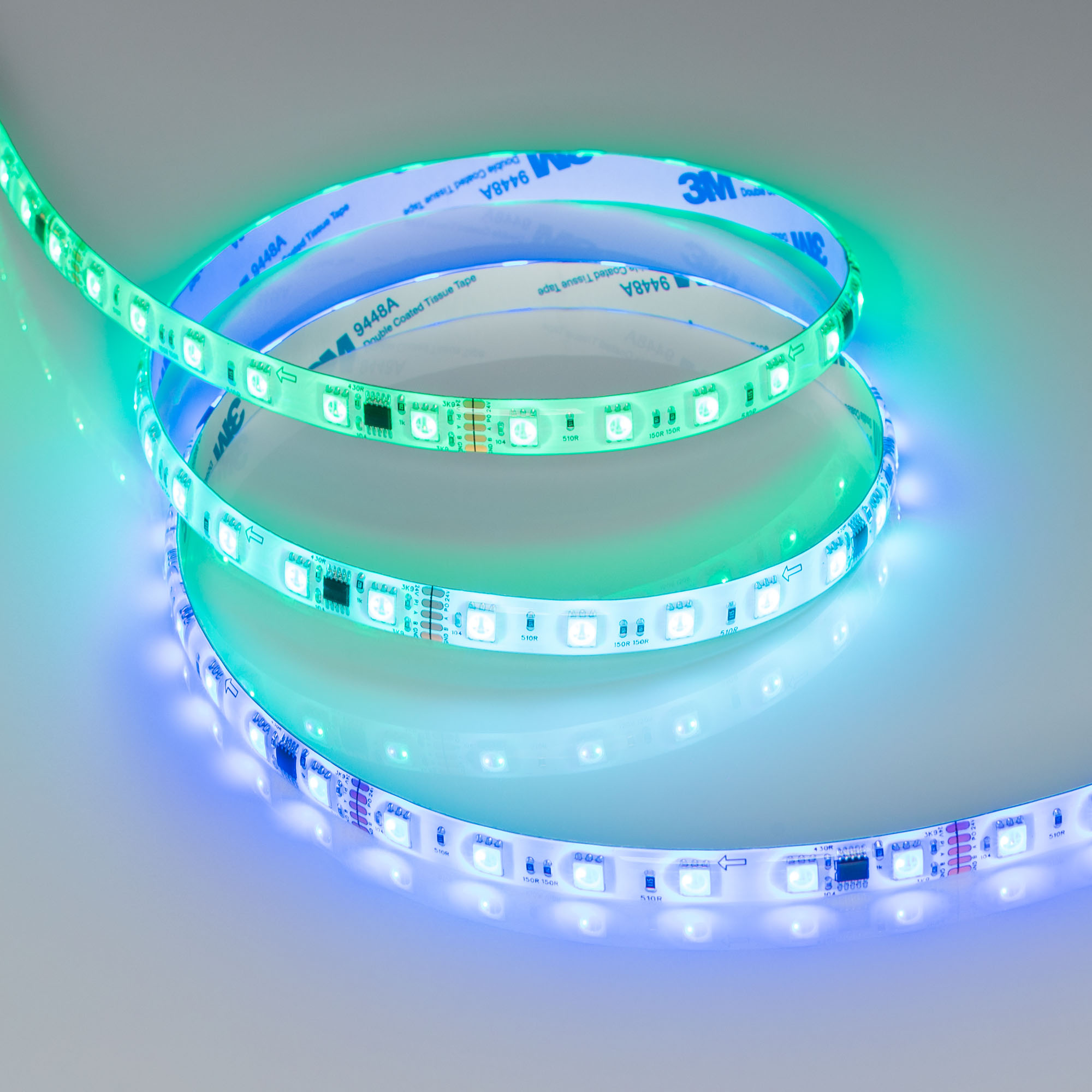 Arlight DMX B60 — Гибкая светодиодная лента — DMX_RGB [каналы: 30; исполнение: SE; протокол: DMX; герметизация: Силикон, заливка сверху прозр. округл. - SE; высота, мм: 4.0; питание, В: 24.0; ширина, мм: 10.0]