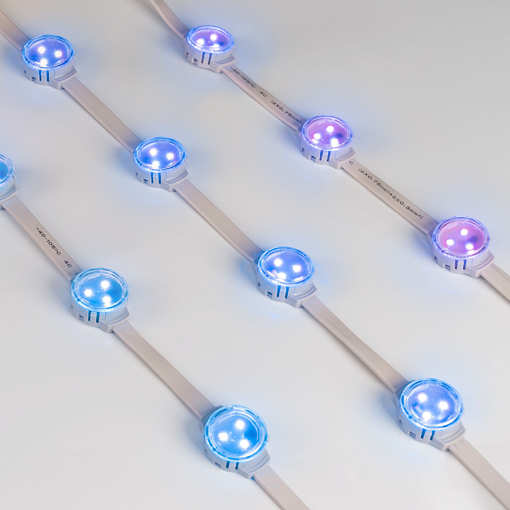 Arlight SOLEX-SPI-3535 — герметичные светодиодные модули, RGB, SMD 3535, 12 В, SPI, RT16703, с разъёмом, обход пикселя, с держателем