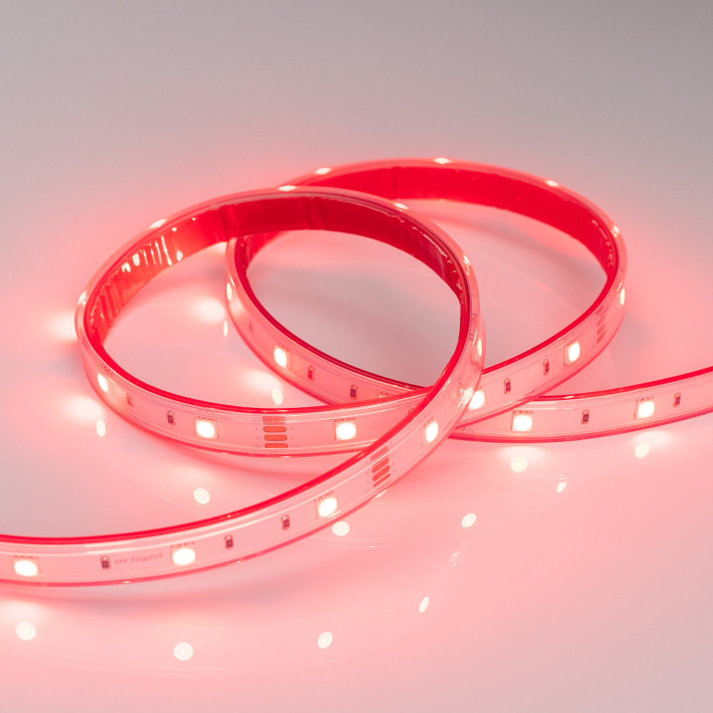 Arlight RTW B30 — Гибкая светодиодная лента — RGB [каналы: 3; исполнение: PS; герметизация: Силикон, экструзия прозр. прямоуг. - PS; высота, мм: 5.0; питание, В: 12.0; ширина, мм: 13.0]