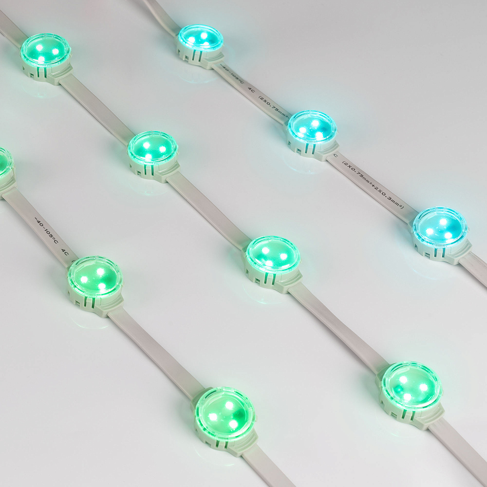 Arlight SOLEX-SPI-3535 — герметичные светодиодные модули, RGB, SMD 3535, 12 В, SPI, RT16703, с разъёмом, обход пикселя, с держателем