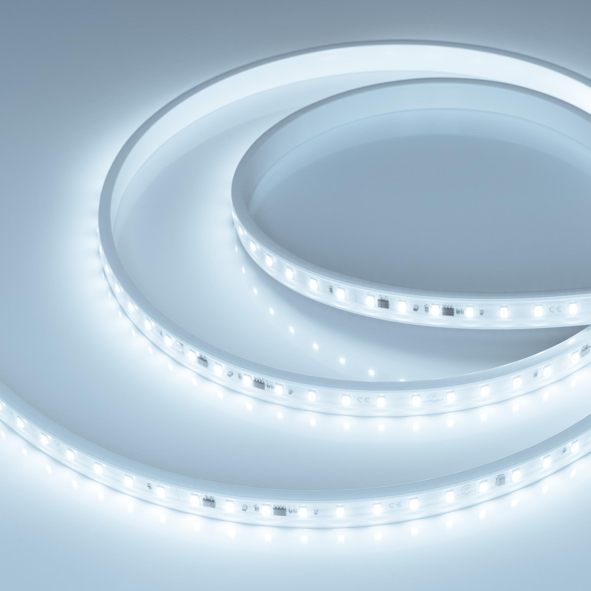 Arlight ARL C72 — Гибкая светодиодная лента — MONO [каналы: 1; исполнение: PV; герметизация: ПВХ, экструзия прозр. прямоуг. - PVC; высота, мм: 6.0; питание, В: 230.0; ширина, мм: 15.5]