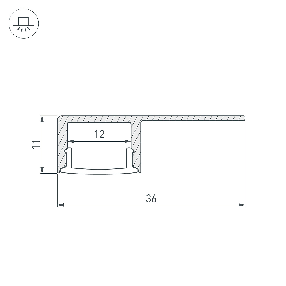 Arlight ARH-DECORE-S12-LINE-EDGE — Профиль (Встраиваемый)