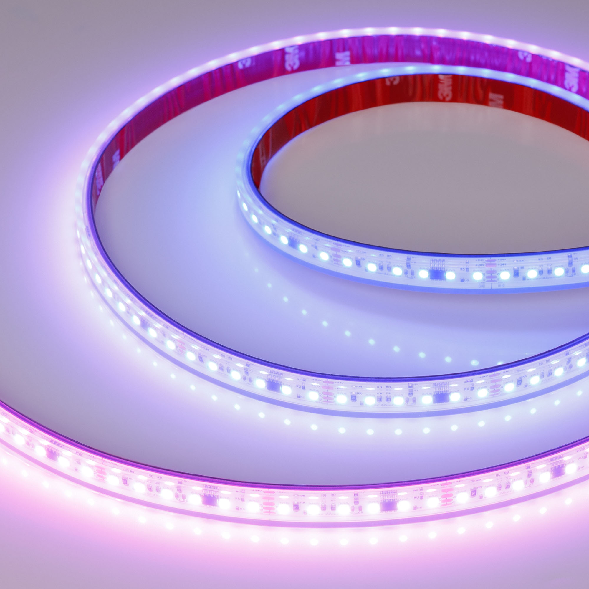 Arlight SPI A120 — Гибкая светодиодная лента — SPI_RGB [каналы: 60; исполнение: PS; протокол: SPI; герметизация: Силикон, экструзия прозр. прямоуг. - PS; высота, мм: 5.0; питание, В: 24.0; ширина, мм: 12.0]