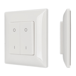 Arlight SMART-P47-DIM-P-SUF — Накладная кнопочная панель ШИМ 2 зоны 2.4G (пластик, монтажная база)
