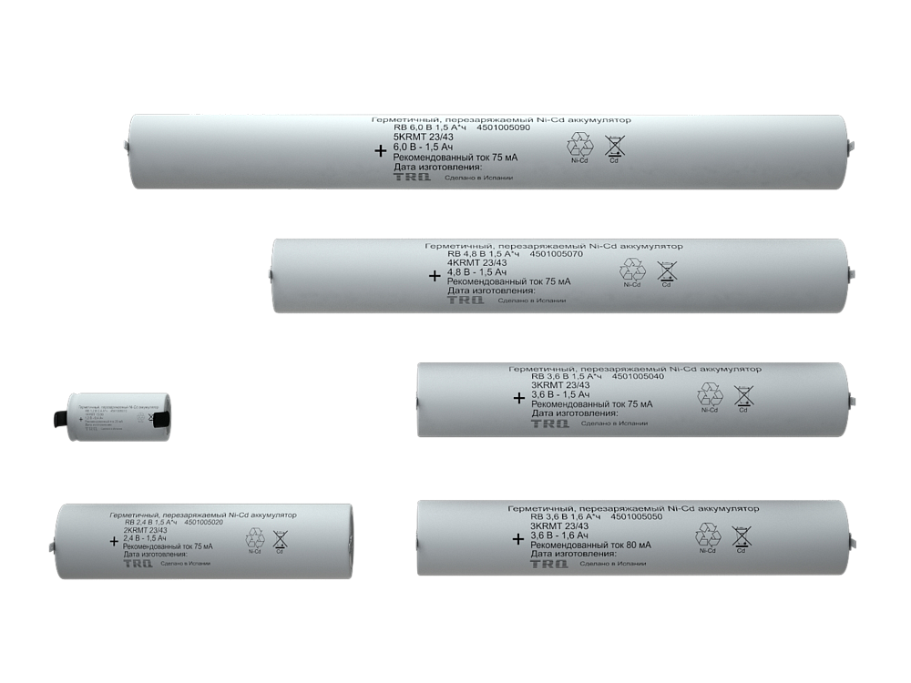 RB аккумуляторы Ni-Cd