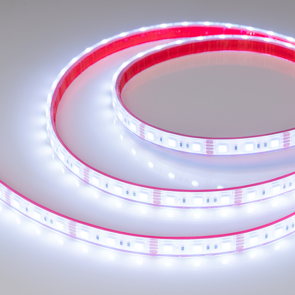 Arlight RTW B60 — Гибкая светодиодная лента — RGB [каналы: 3; исполнение: PFS; герметизация: Силикон, экструзия прозр. прямоуг. - PFS; высота, мм: 5.5; питание, В: 12.0; ширина, мм: 13.0]