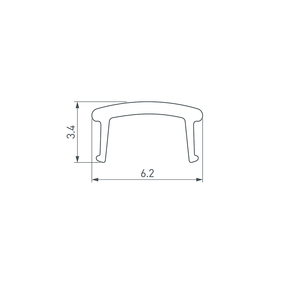 Arlight PLINTUS-H40 — Плоский матовый экран для профиля PLINTUS-H40