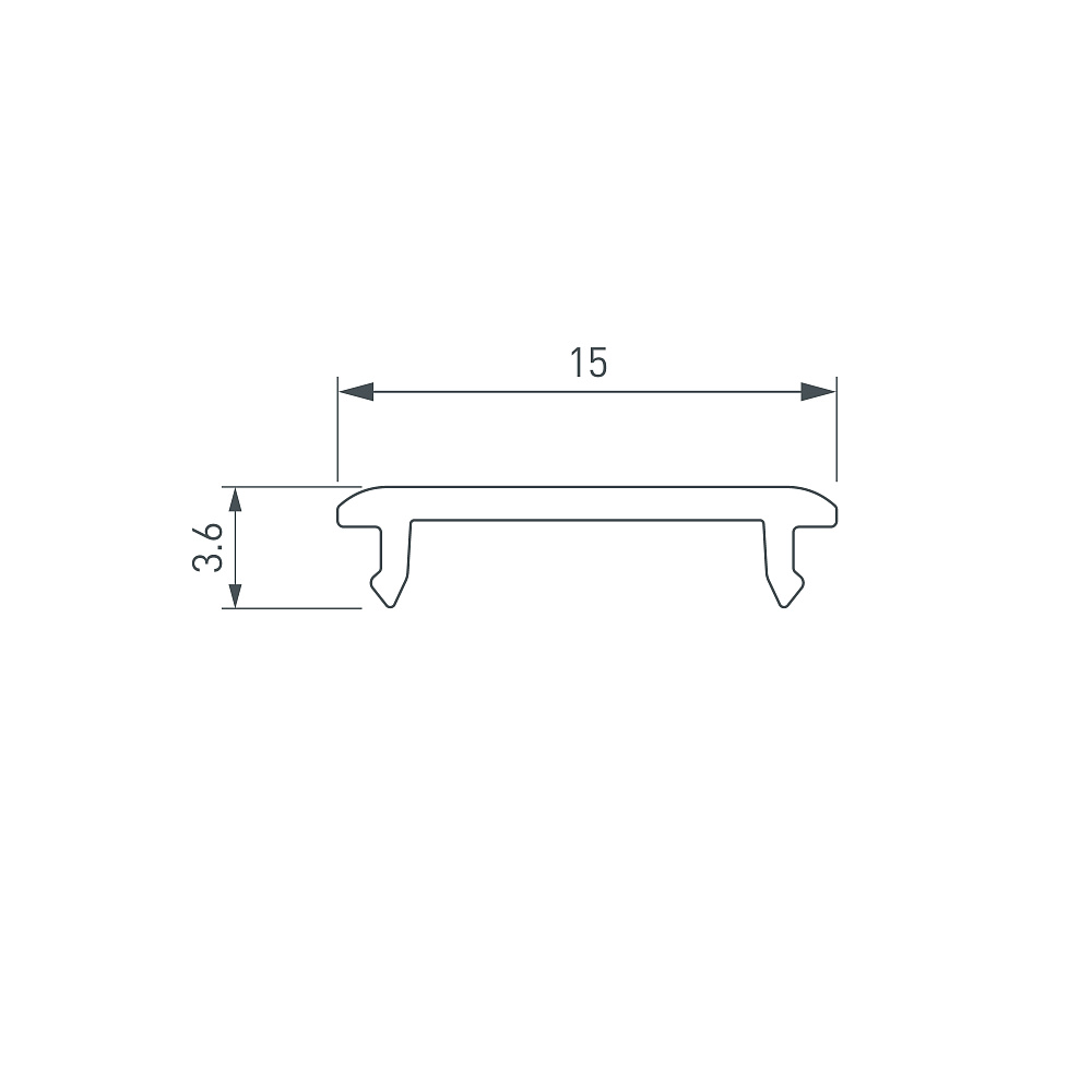 Arlight SL-MINI-15 — Матовый экран-рассеиватель для профиля SL-MINI-15 ["профиль SL-MINI-15"]