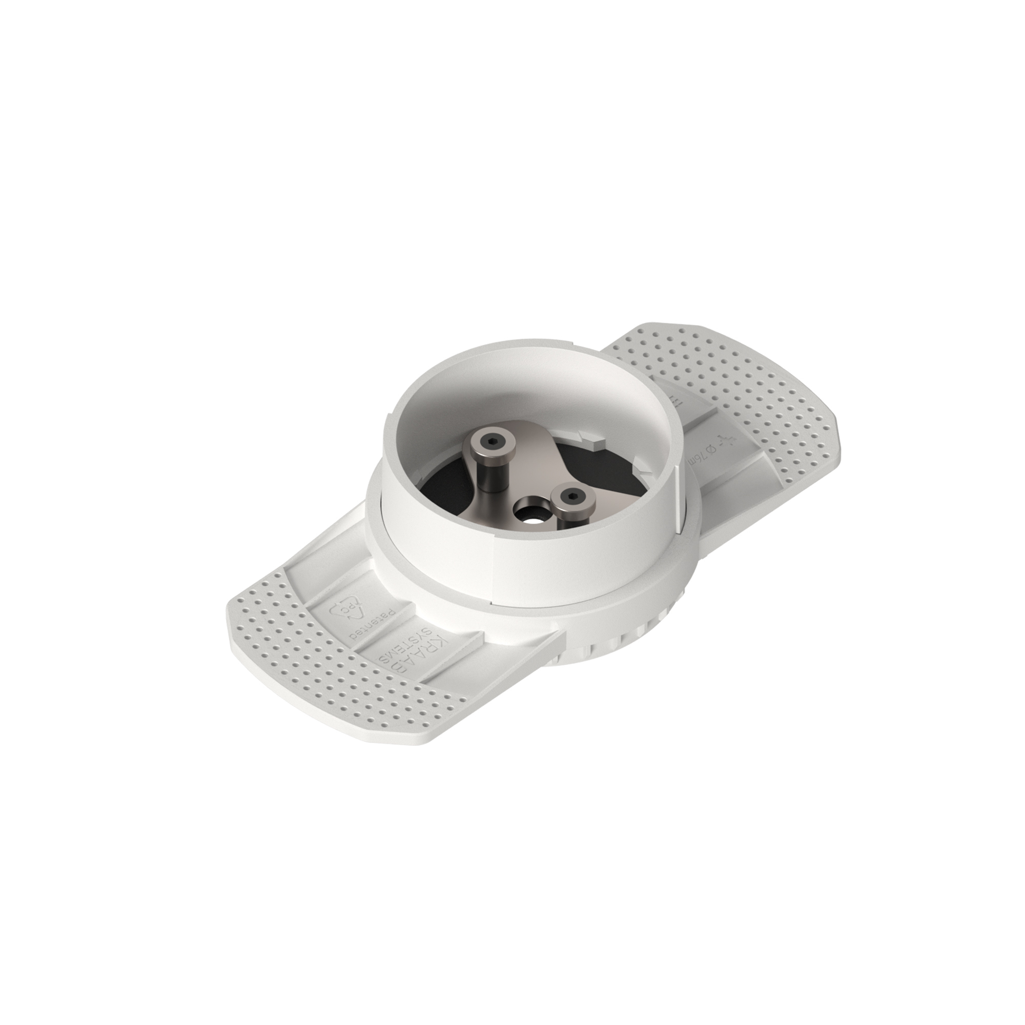 Arlight SPX-CAP-FDW-R64-C4 — Комплект скрытого вывода провода питания в гипсокартонный потолок [Токопроводящий подвес Ø4 мм; монтажное отверстие Ø76 мм; итог Ø64 мм]