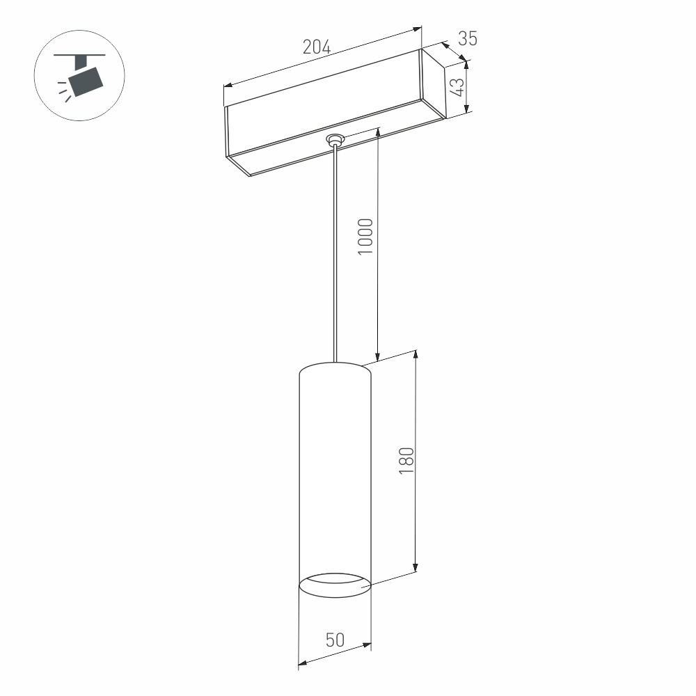 MAG 45 SPOT HANG — светильник — Трековый — MAG-45; 24V