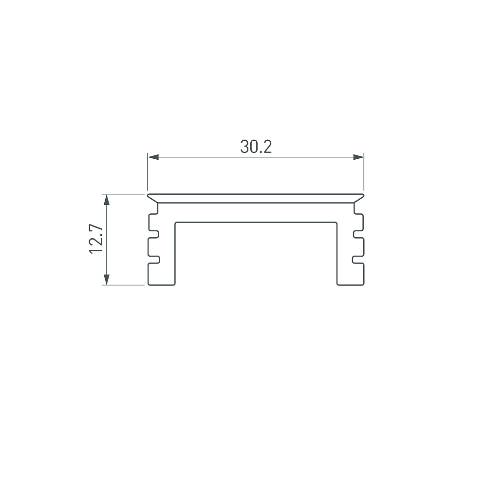 Arlight LINE-3535-BENT-SIDE — Матовый гибкий силиконовый экран для профиля LINE-3535-BENT-SIDE