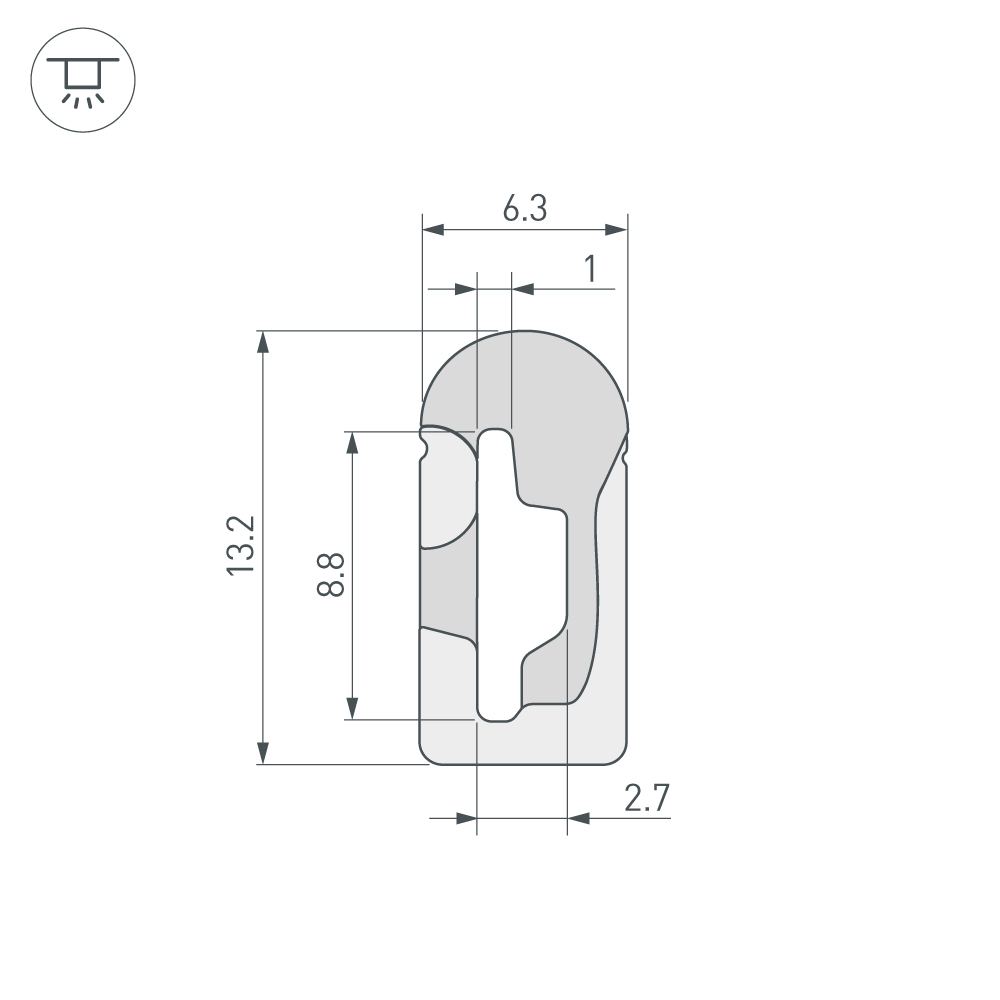 Arlight WPH-FLEX-0613-SIDE-S8-20m — Профиль (Накладной)