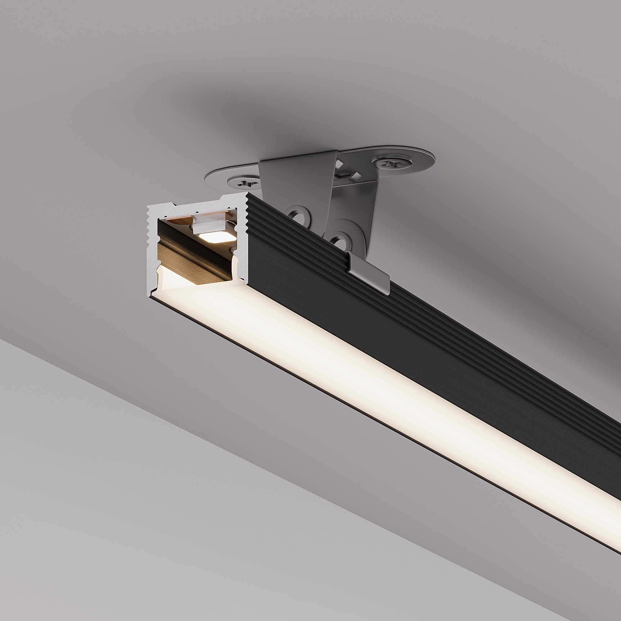 Профиль SL-SLIM-H13M-3000 BLACK (BY) (Arlight, Алюминий)