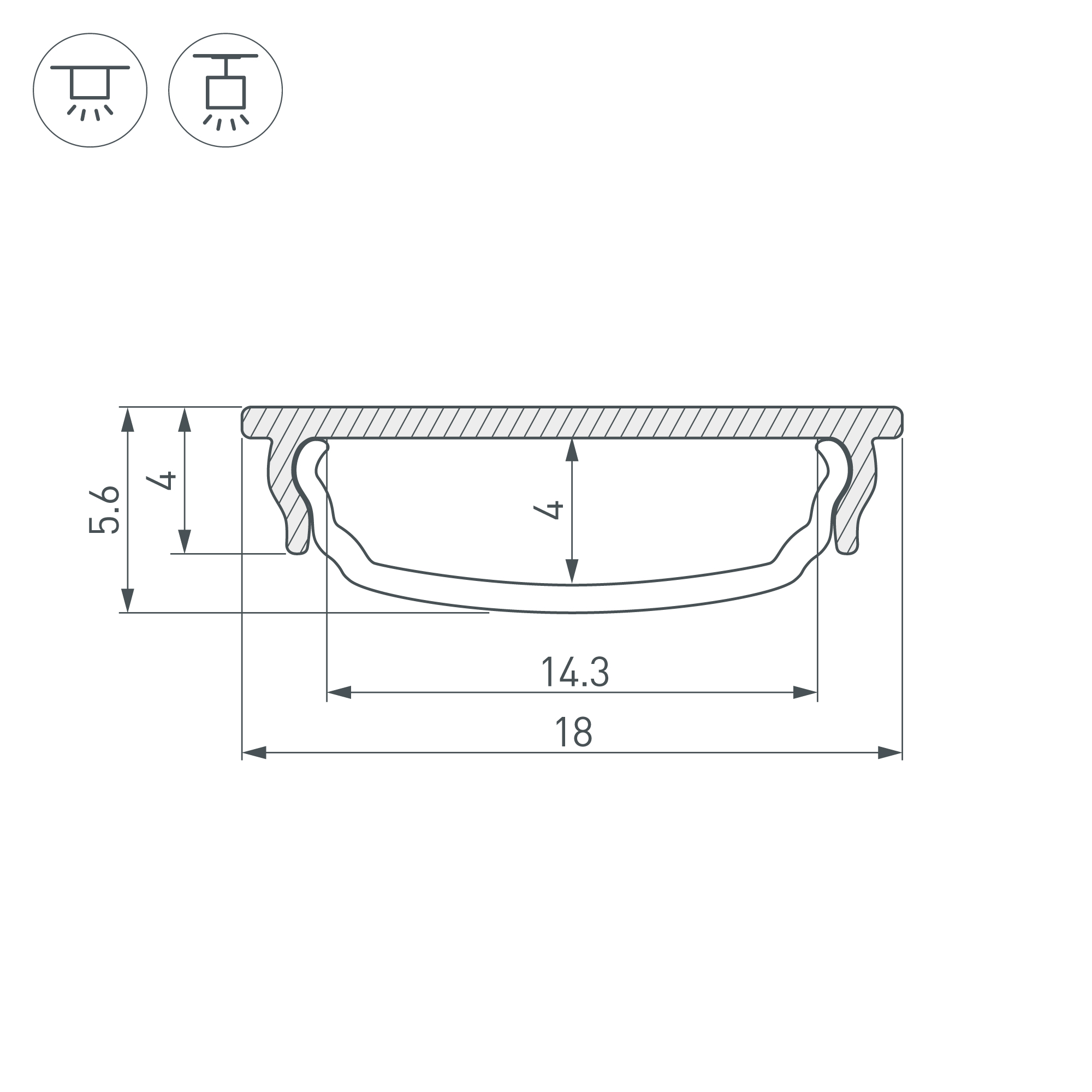 Профиль ARH-BENT-W18-3000 ANOD BLACK (Arlight, Алюминий)