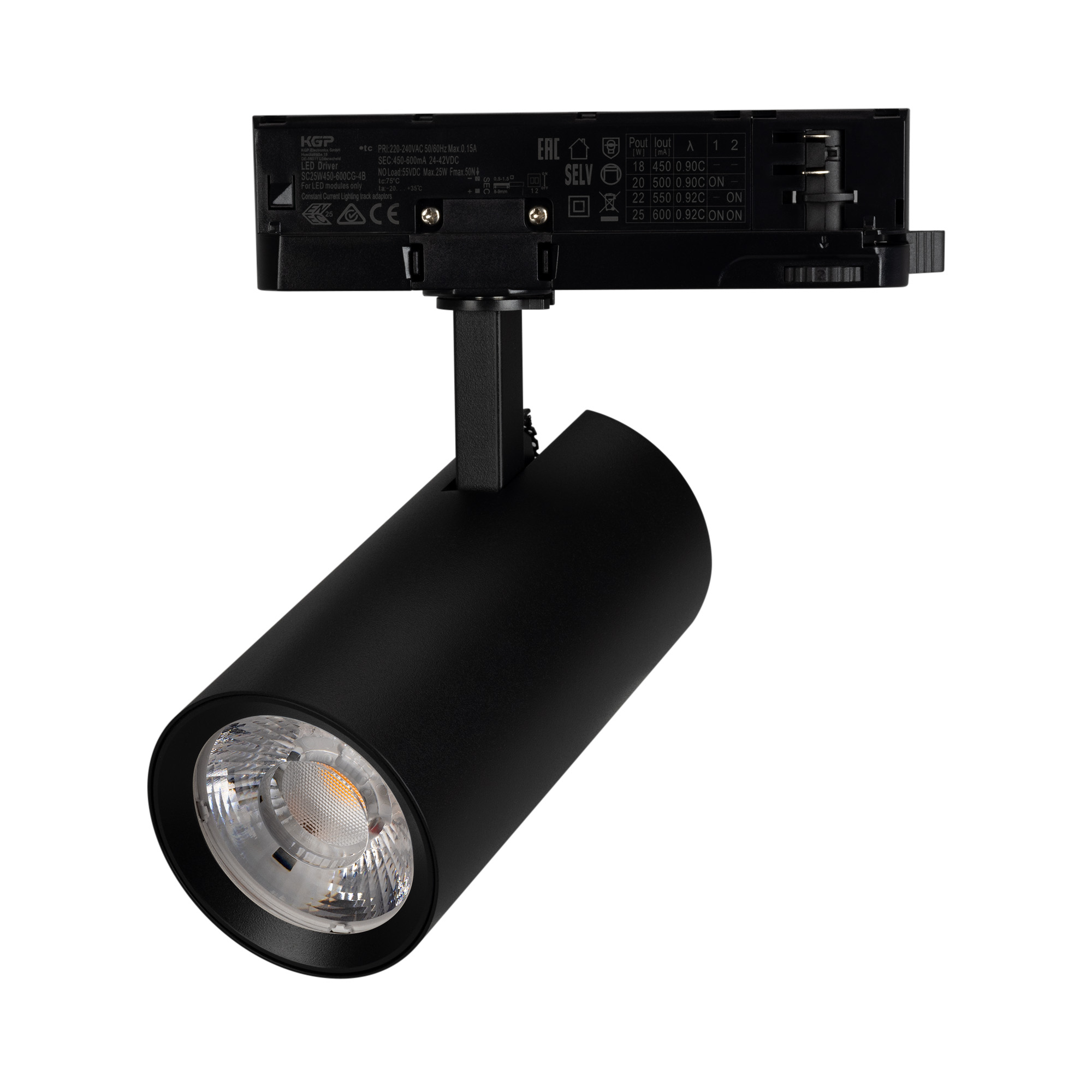 Светильник LGD-GERA-TRUECOLOR-4TR-R74-20W Warm3000 CRI98 (Черный, 24 deg, 230V) (Arlight, IP20 Металл, 5 лет)