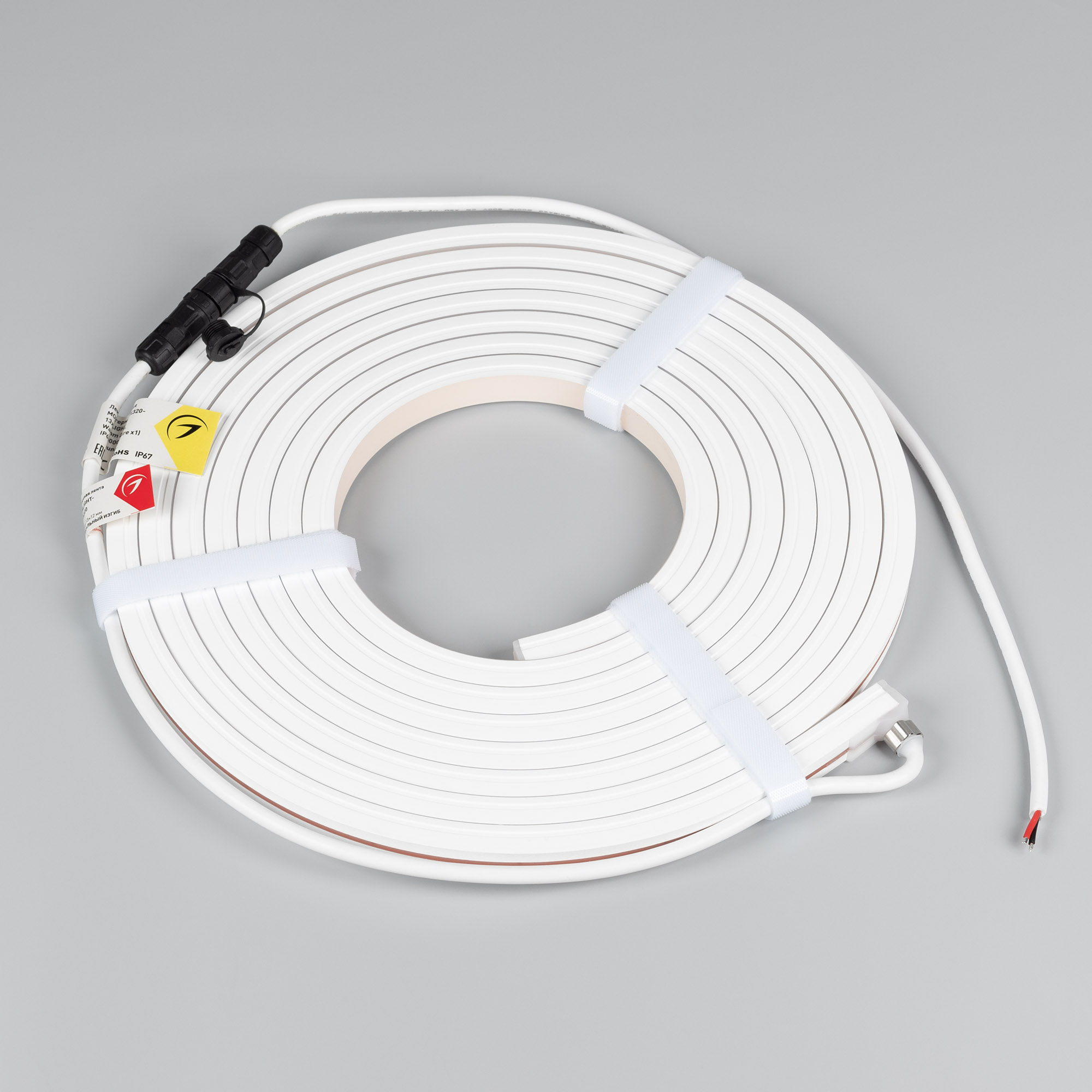 Гибкий неон Лента герметичная MOONLIGHT-TOP-X320-13x12mm 24V Day4000 (5 W/m, IP67, sauna, 5m, wire x1) (Arlight, Вывод вниз, 3 года)