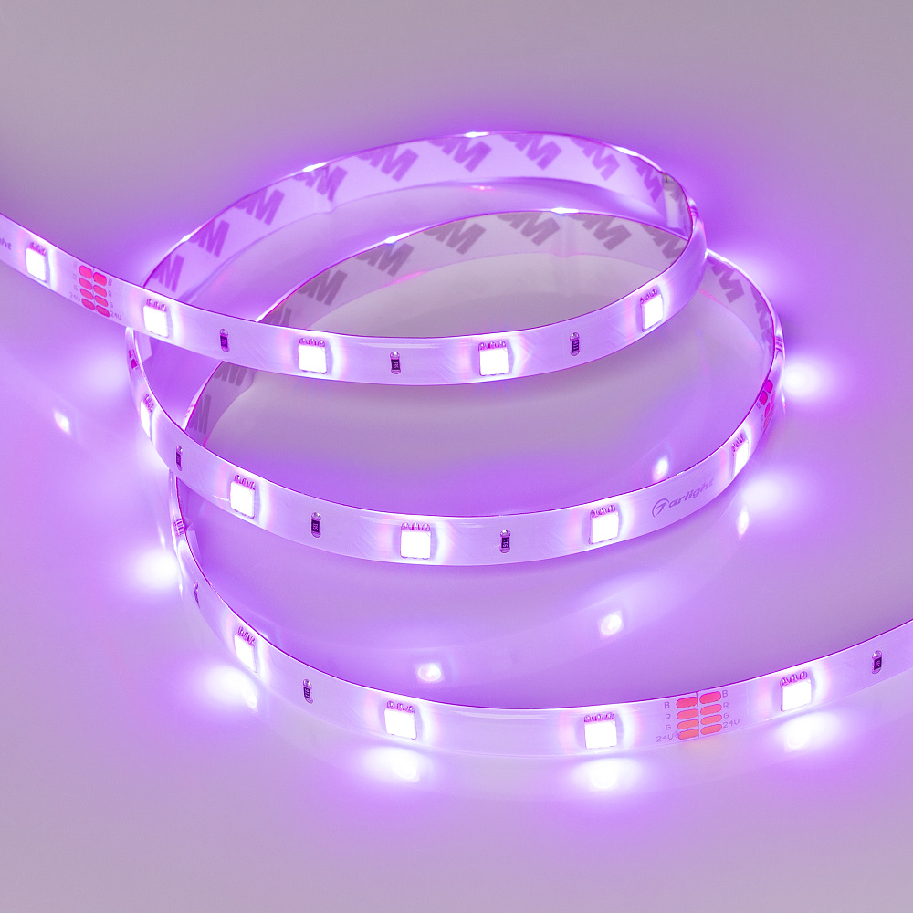 Arlight RTW B30 — Гибкая светодиодная лента — RGB [каналы: 3; исполнение: SE; герметизация: Силикон, заливка сверху прозр. округл. - SE; высота, мм: 2.7; питание, В: 24.0; ширина, мм: 10.0]