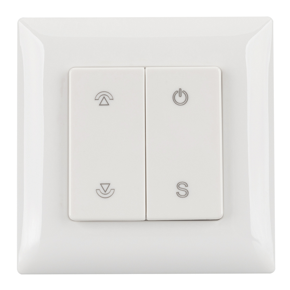 Arlight SMART-P46-DIM-P-SUF — Накладная кнопочная панель ШИМ 1 зона 2.4G (пластик, монтажная база)
