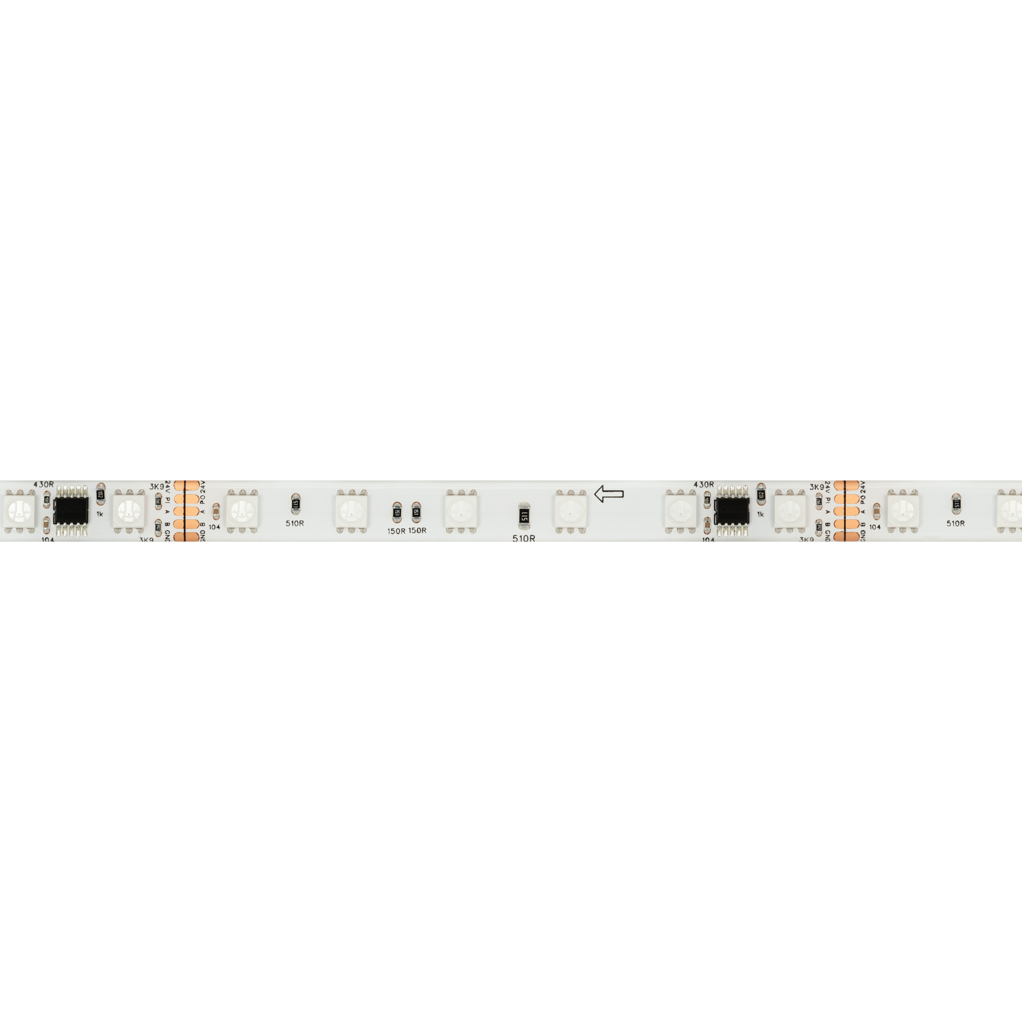 Лента герметичная DMX-SE-B60-10mm 24V RGB-PX6 (14 W/m, IP65, 5m) (Arlight, -)