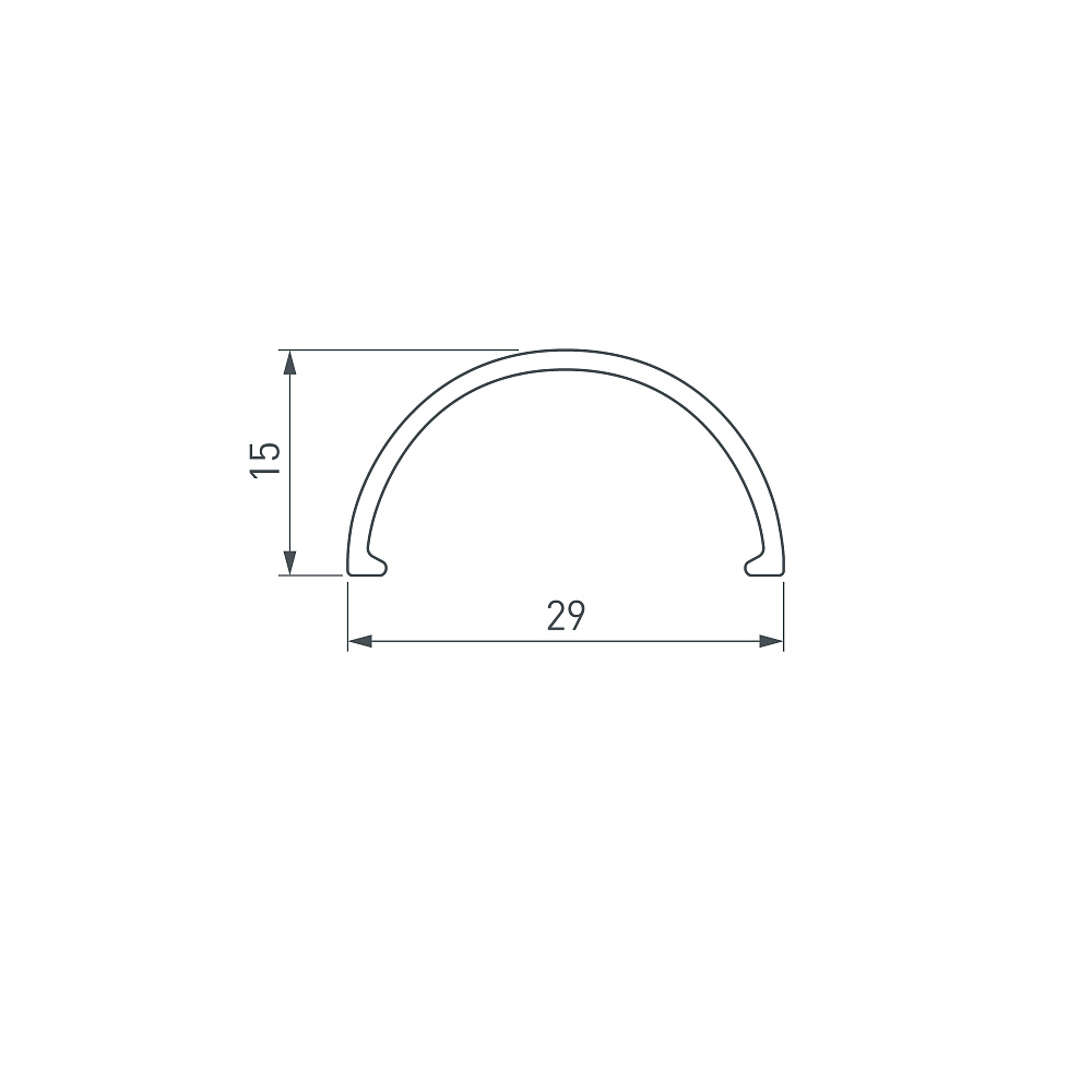 Arlight ROUND-D30-DUAL — Экран матовый для профиля