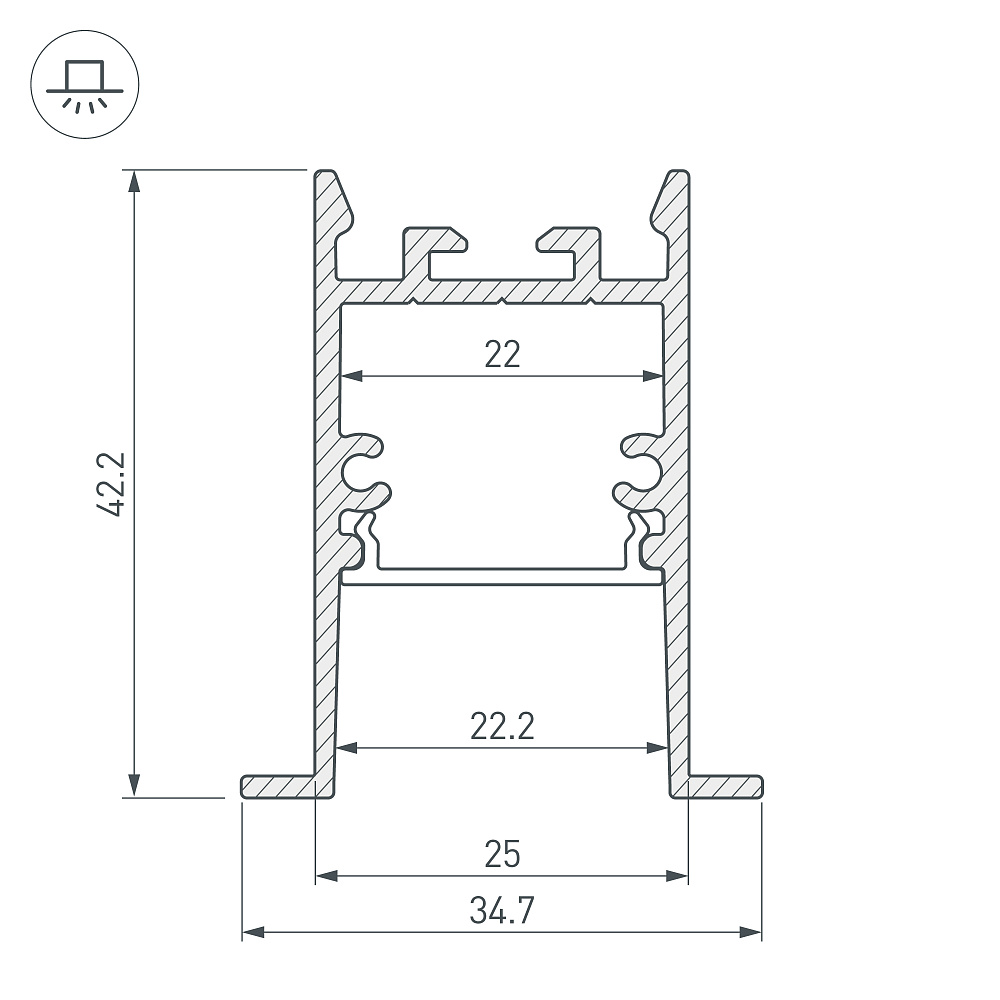 Arlight SL-COMFORT-3542-F — Профиль (Встраиваемый)