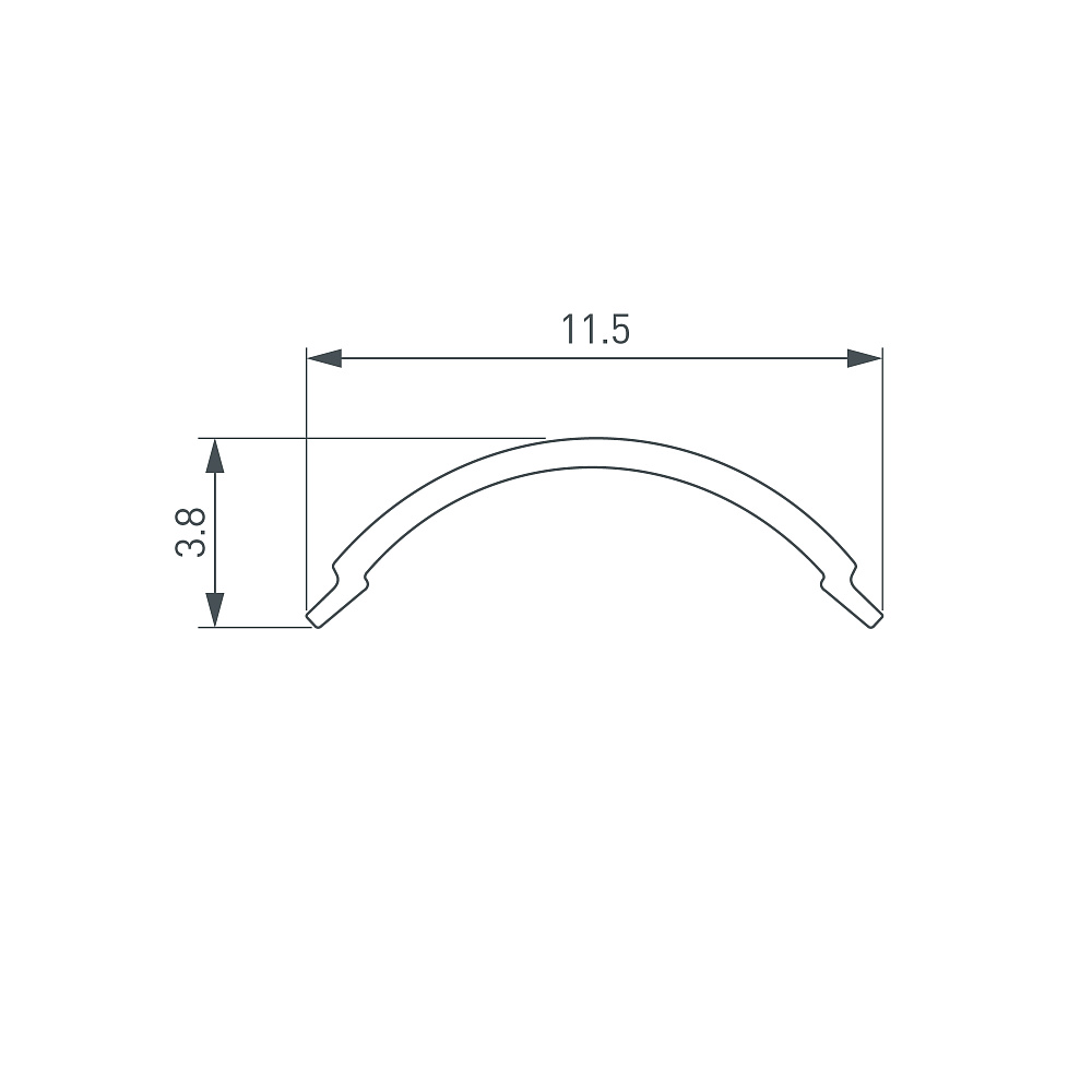 Arlight SL-KANT-H10 — Полукруглый экран-диффузор для профиля SL-KANT-H10