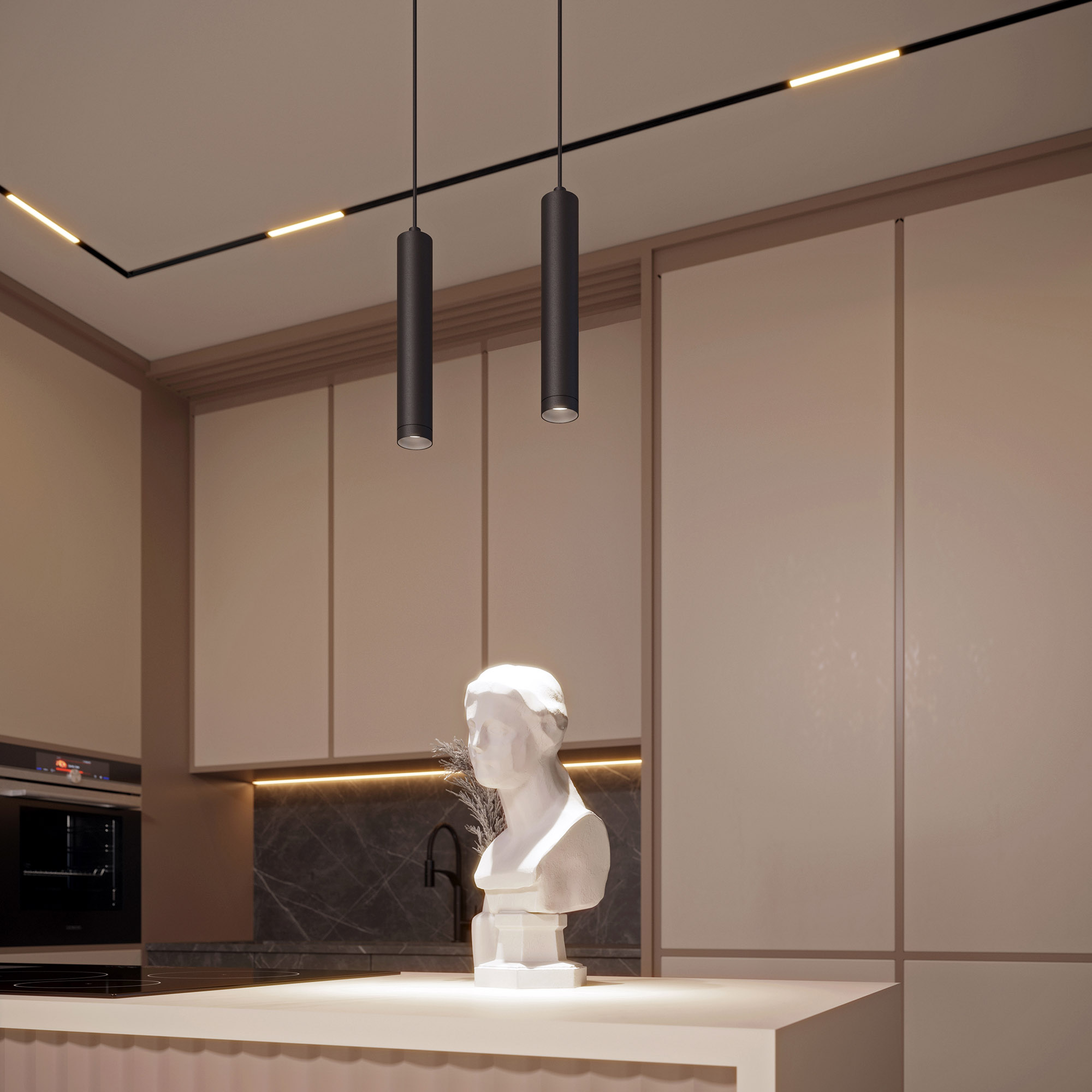 Светильник MAG-ORIENT-FLAT-L465-16W Warm3000 (Черный, 100 deg, 48V, DALI) (Arlight, IP20 Металл, 5 лет)
