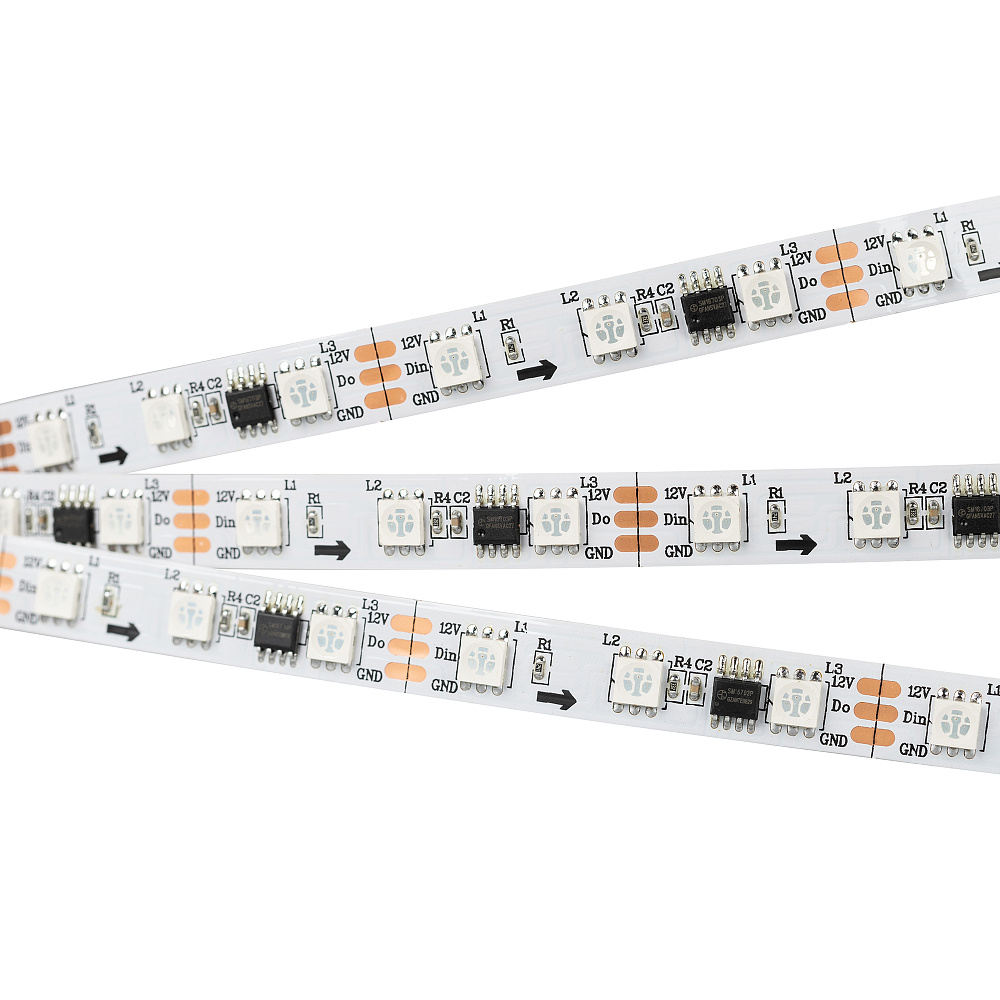 Arlight SPI B60 — Гибкая светодиодная лента — SPI_RGB [каналы: 60; протокол: SPI; питание, В: 12.0; ширина, мм: 10.0]