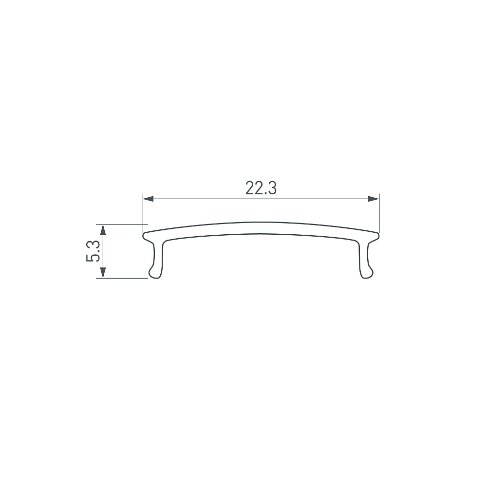 Arlight ARH-WIDE-(F)-H10 — Матовый черный экран PC Opal Black для профилей ARH-WIDE-H10/H16/F-H10 и совместимых
