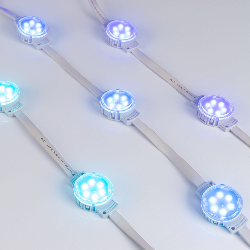 Arlight SPI-F6-D40 — герметичные светодиодные модули, RGB, SMD 3535, 24 В, SPI, MT26803, с разъёмом